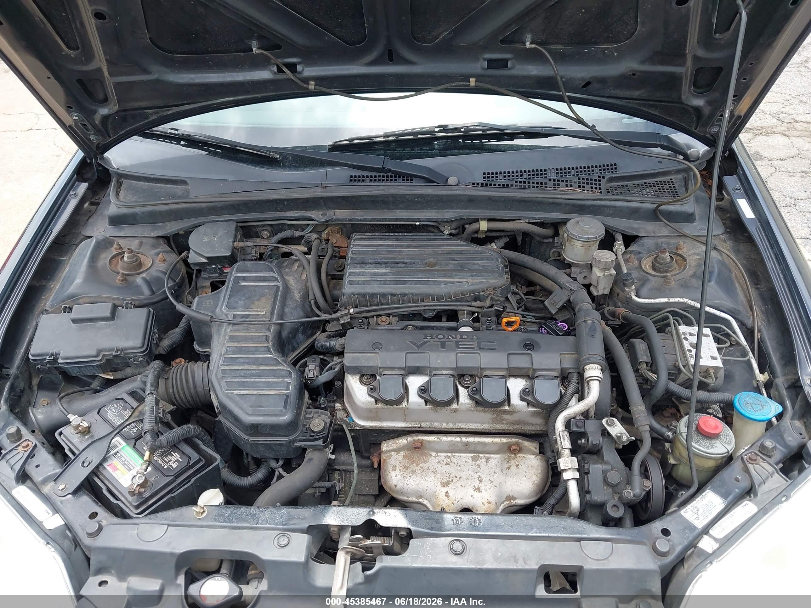2001 Honda Civic Ex Black vin: 1HGES25711L049999