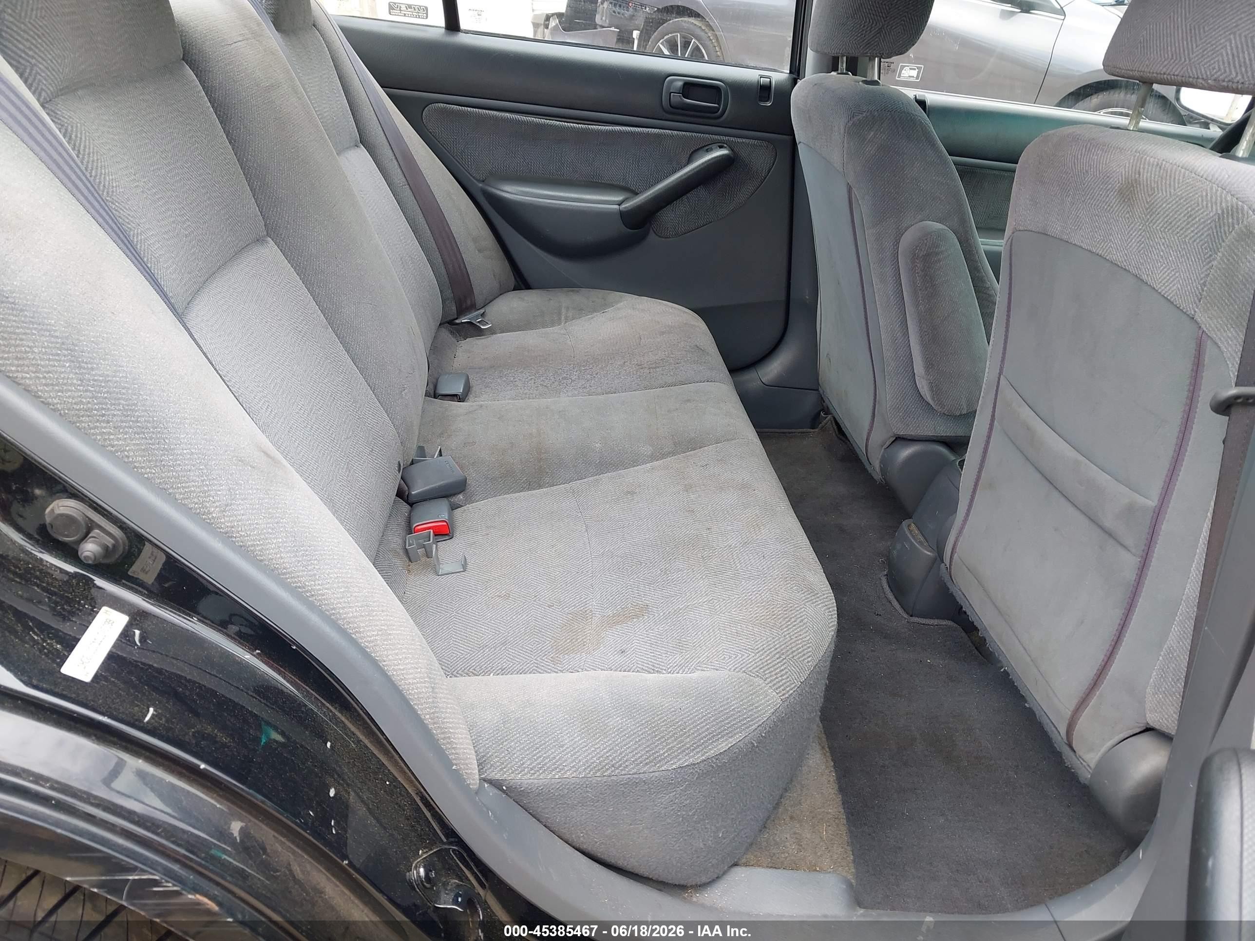 2001 Honda Civic Ex Black vin: 1HGES25711L049999