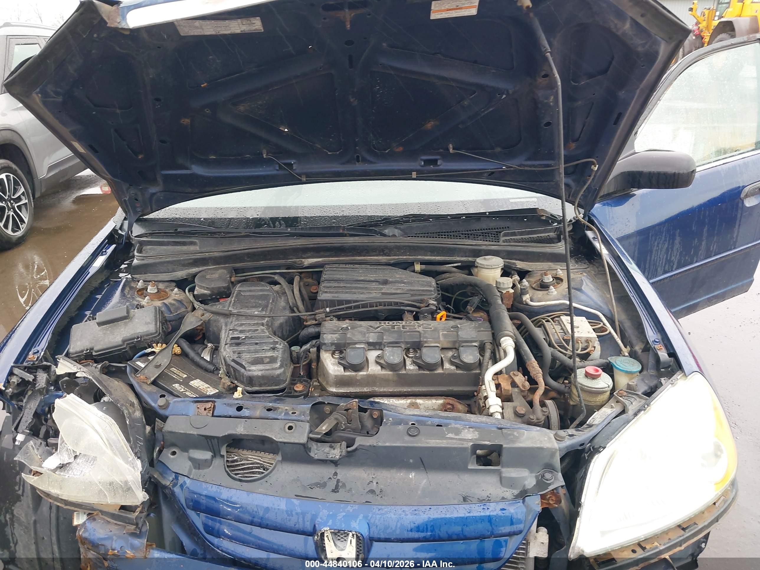 2002 Honda Civic Ex Синий vin: 1HGES25712L034873