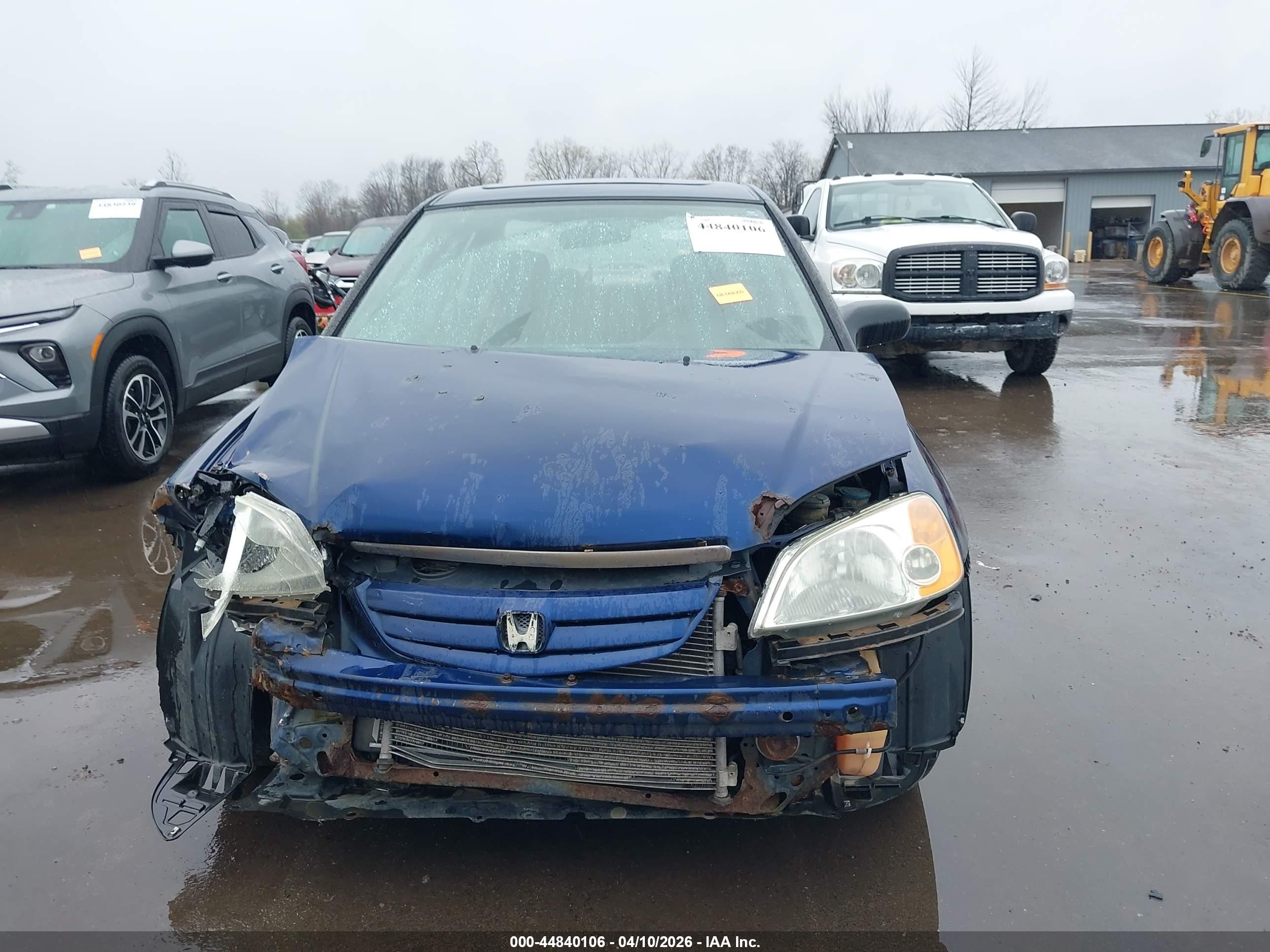 2002 Honda Civic Ex Синий vin: 1HGES25712L034873