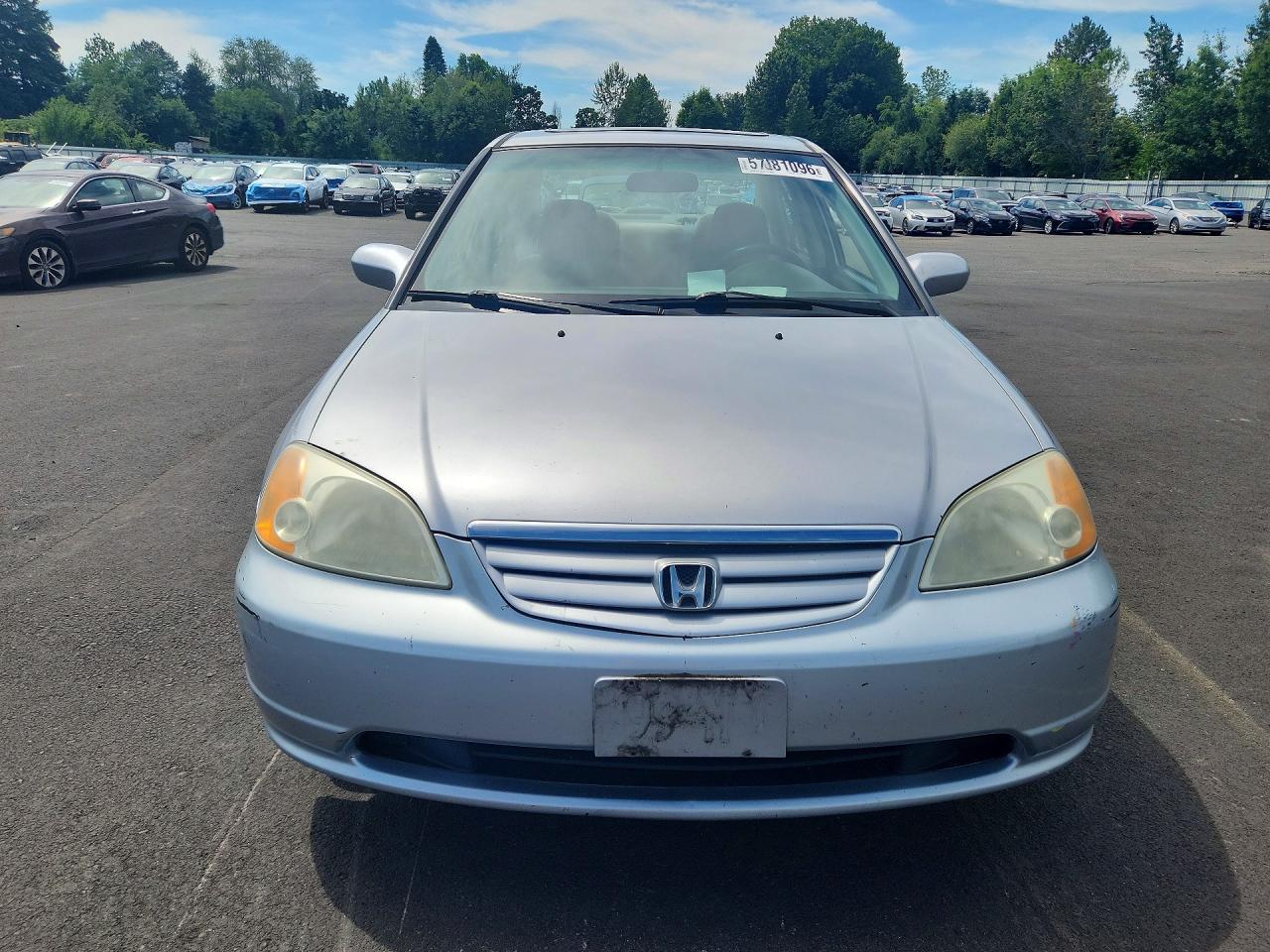 2002 Honda Civic Ex Серебряный vin: 1HGES25732L036477