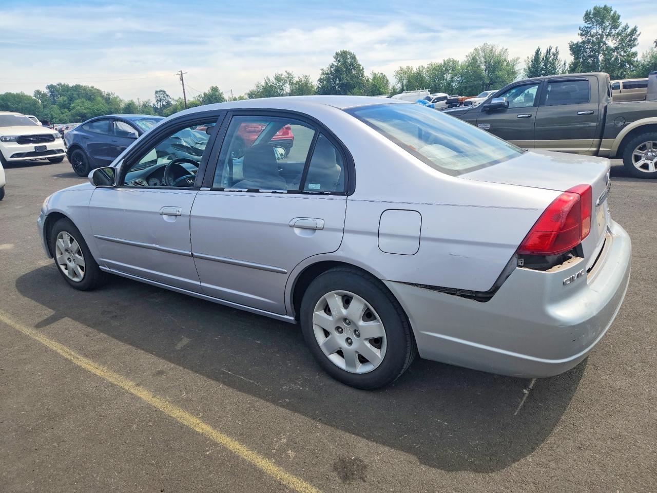 2002 Honda Civic Ex Серебряный vin: 1HGES25732L036477