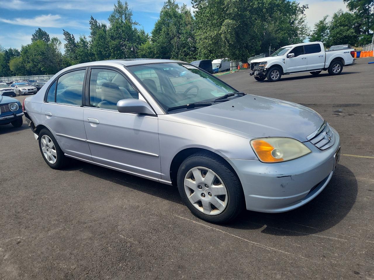 2002 Honda Civic Ex Серебряный vin: 1HGES25732L036477
