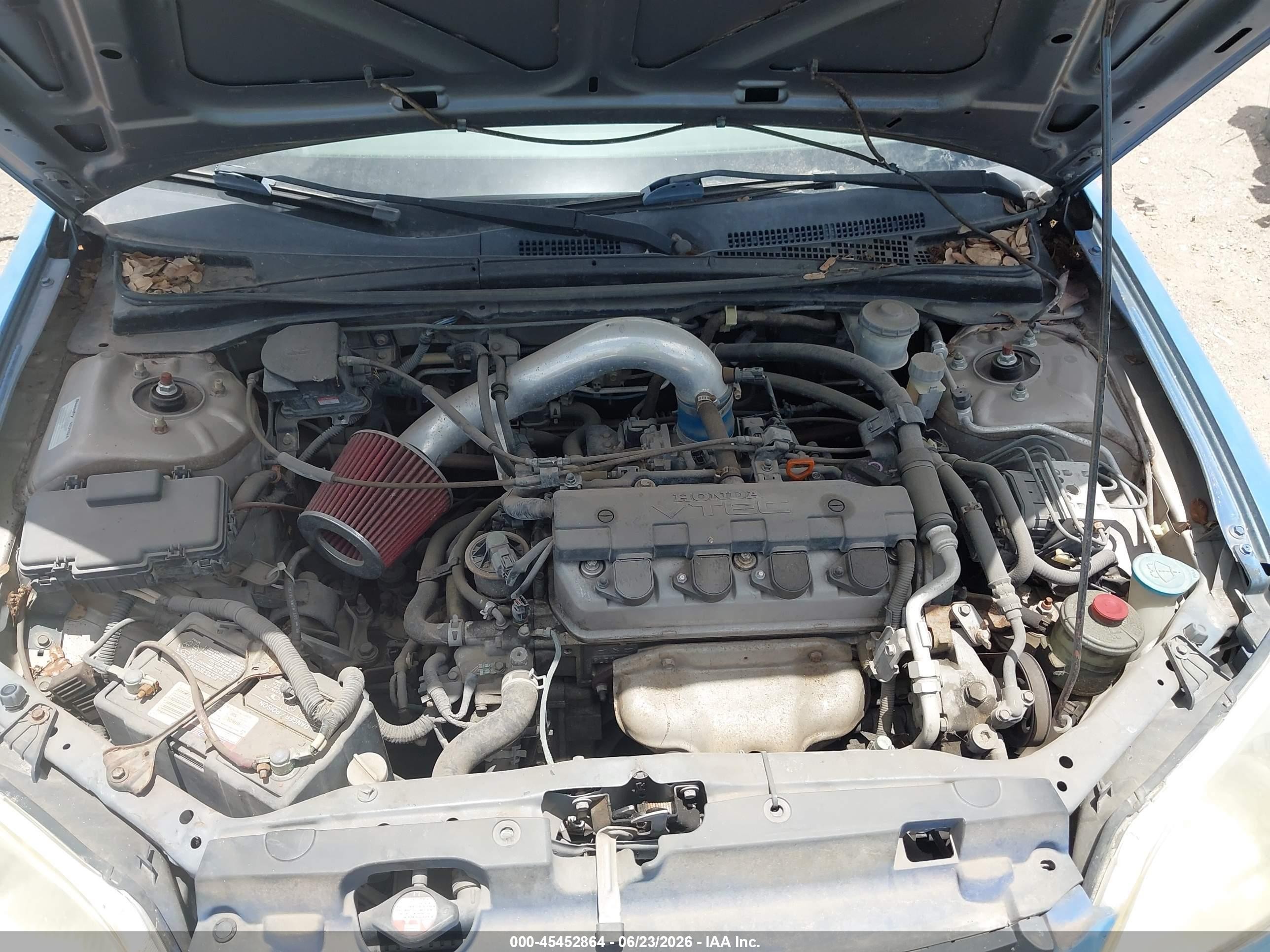 2001 Honda Civic Ex Blue vin: 1HGES25751L075733