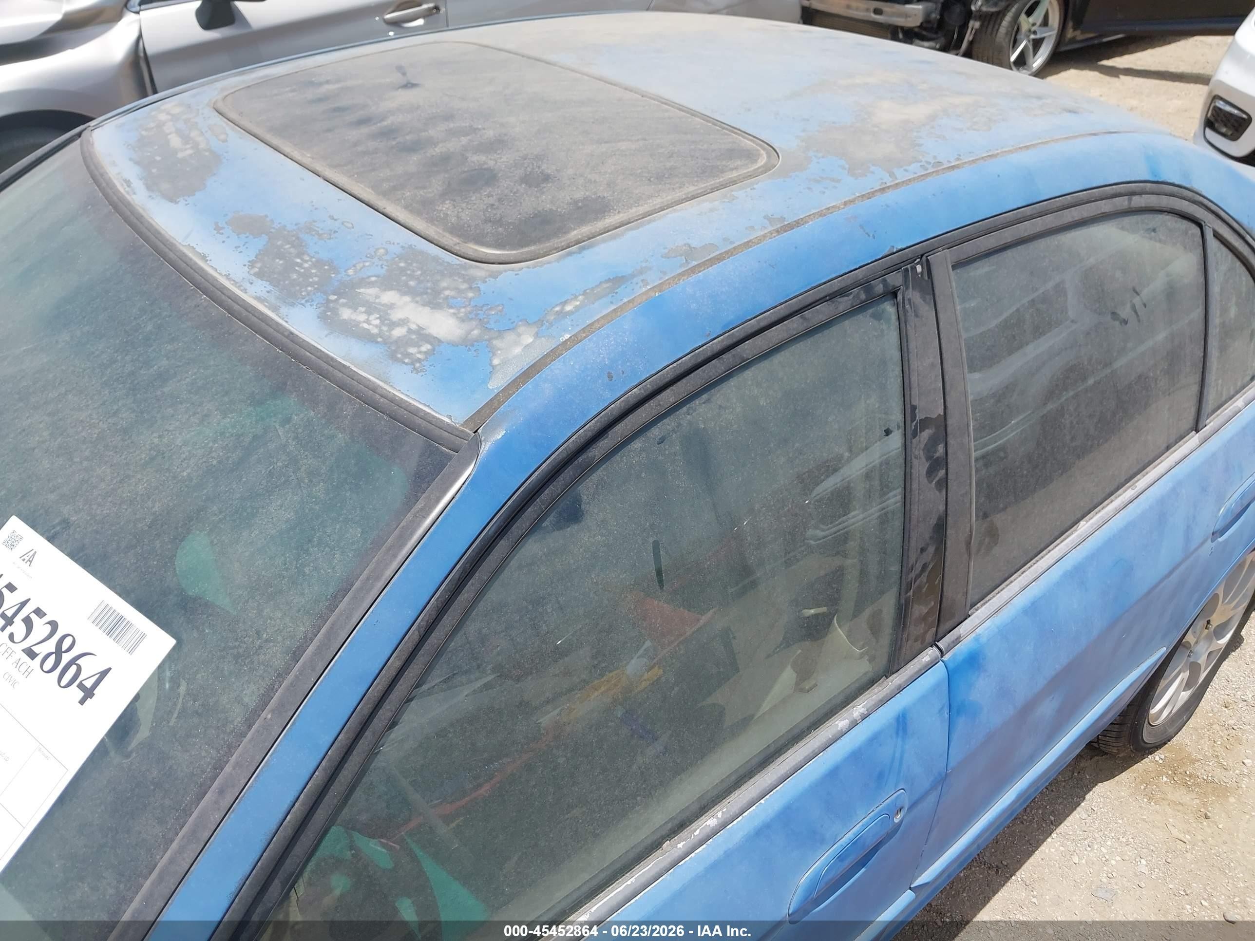 2001 Honda Civic Ex Blue vin: 1HGES25751L075733