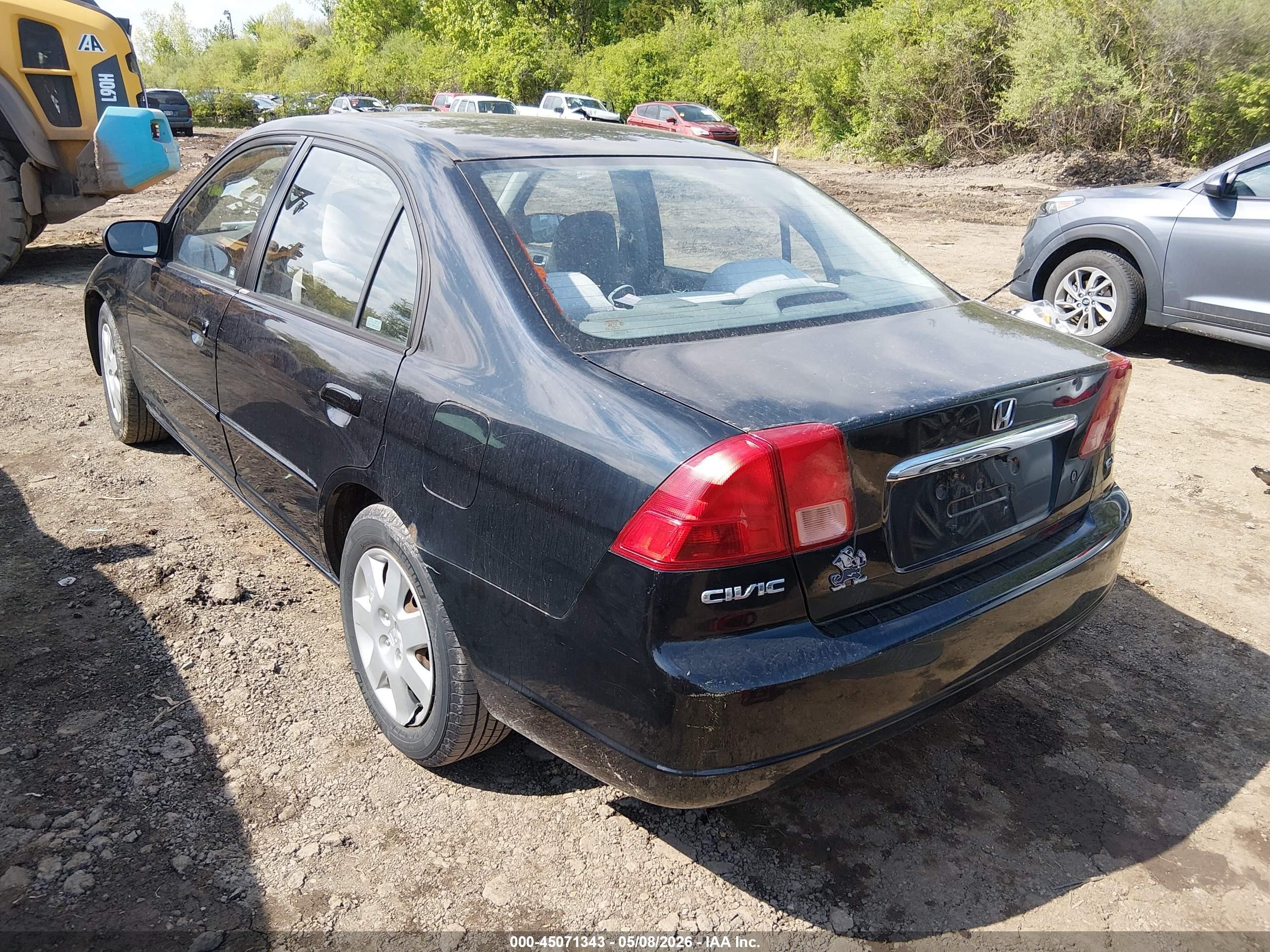2002 Honda Civic Ex Черный vin: 1HGES25752L001231