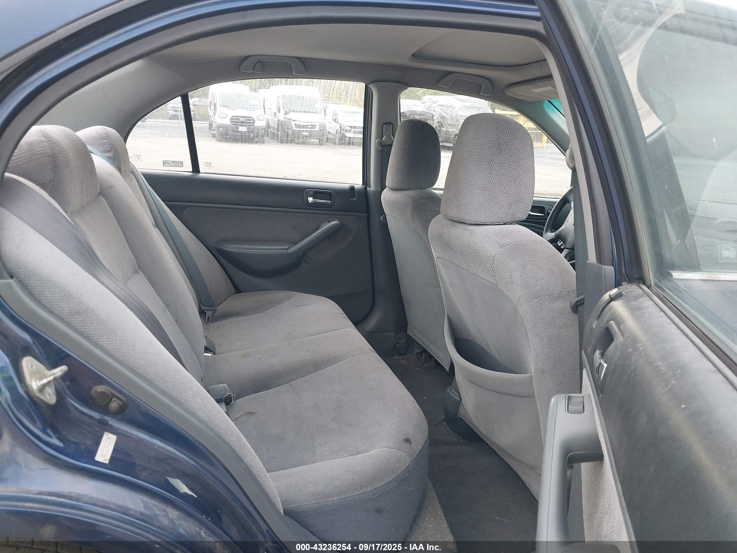 2002 Honda Civic Ex Blue vin: 1HGES25772L027295