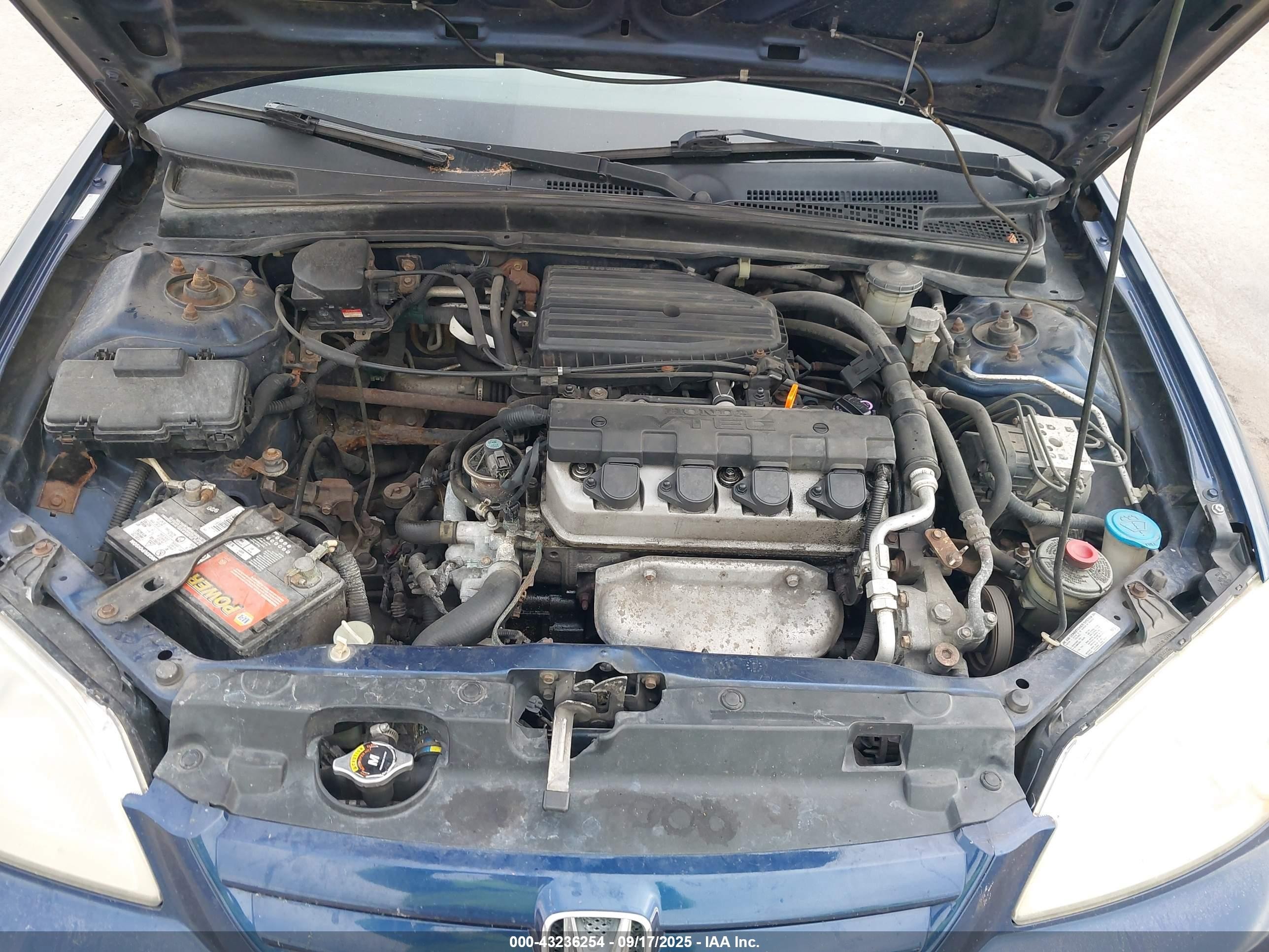 2002 Honda Civic Ex Blue vin: 1HGES25772L027295