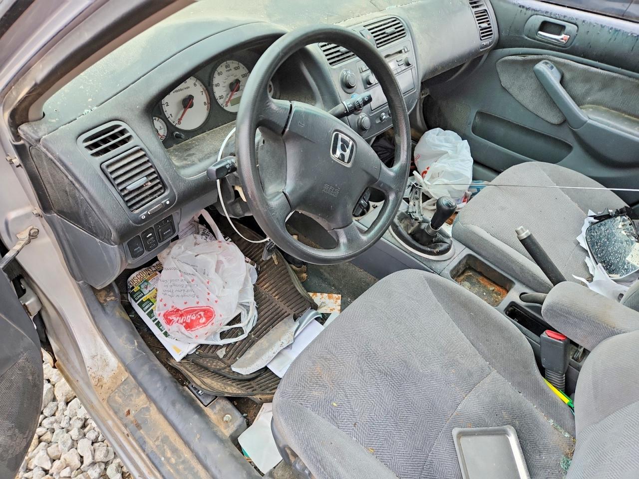 2002 Honda Civic Ex Silver vin: 1HGES257X2L032331