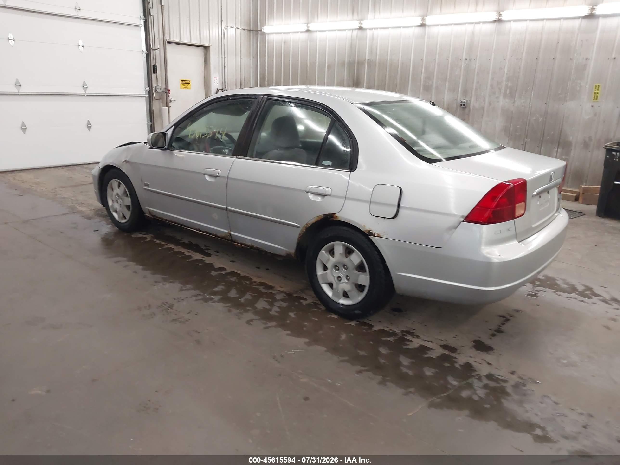 2002 Honda Civic Ex Silver vin: 1HGES25812L035949