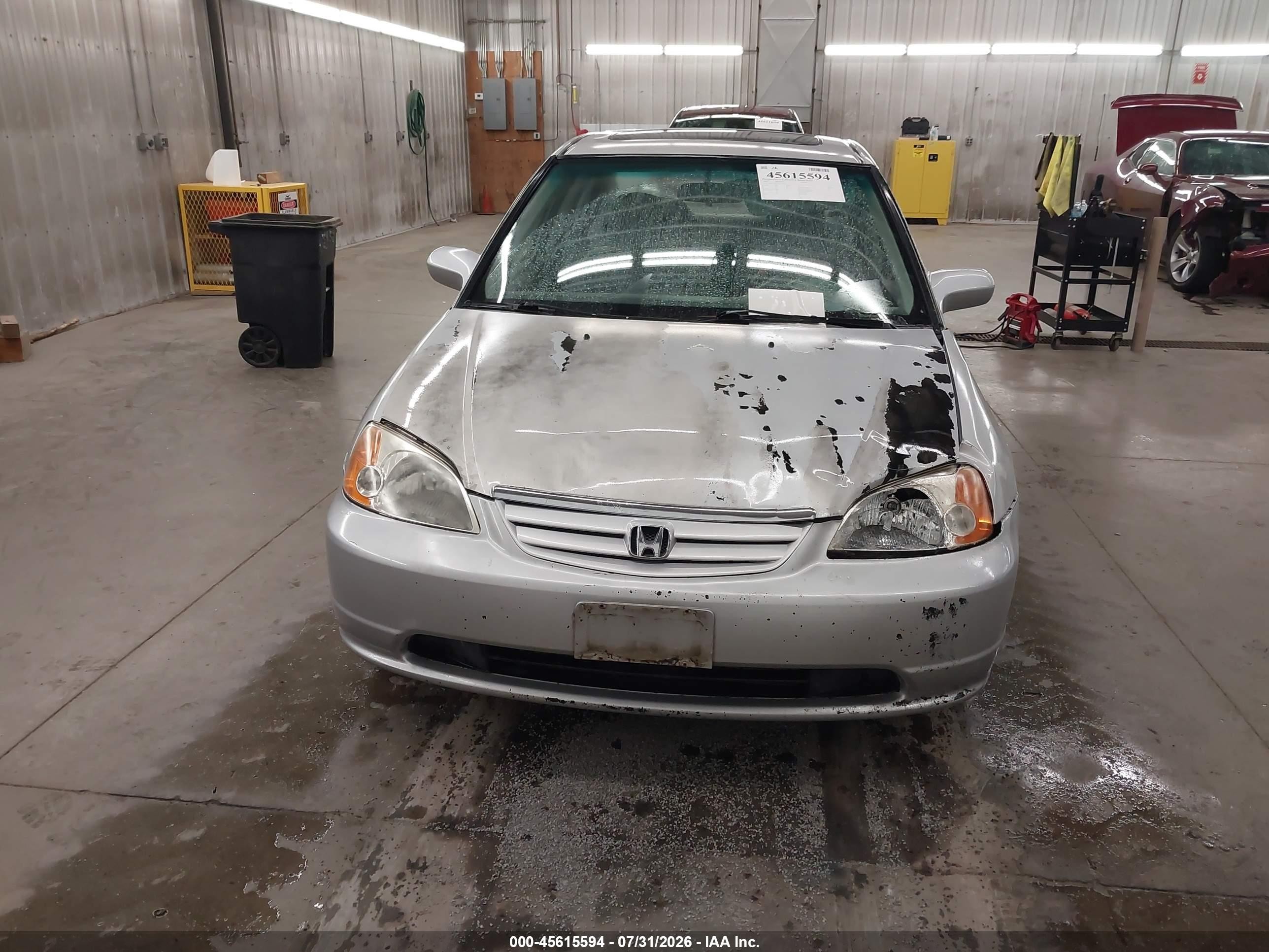 2002 Honda Civic Ex Silver vin: 1HGES25812L035949