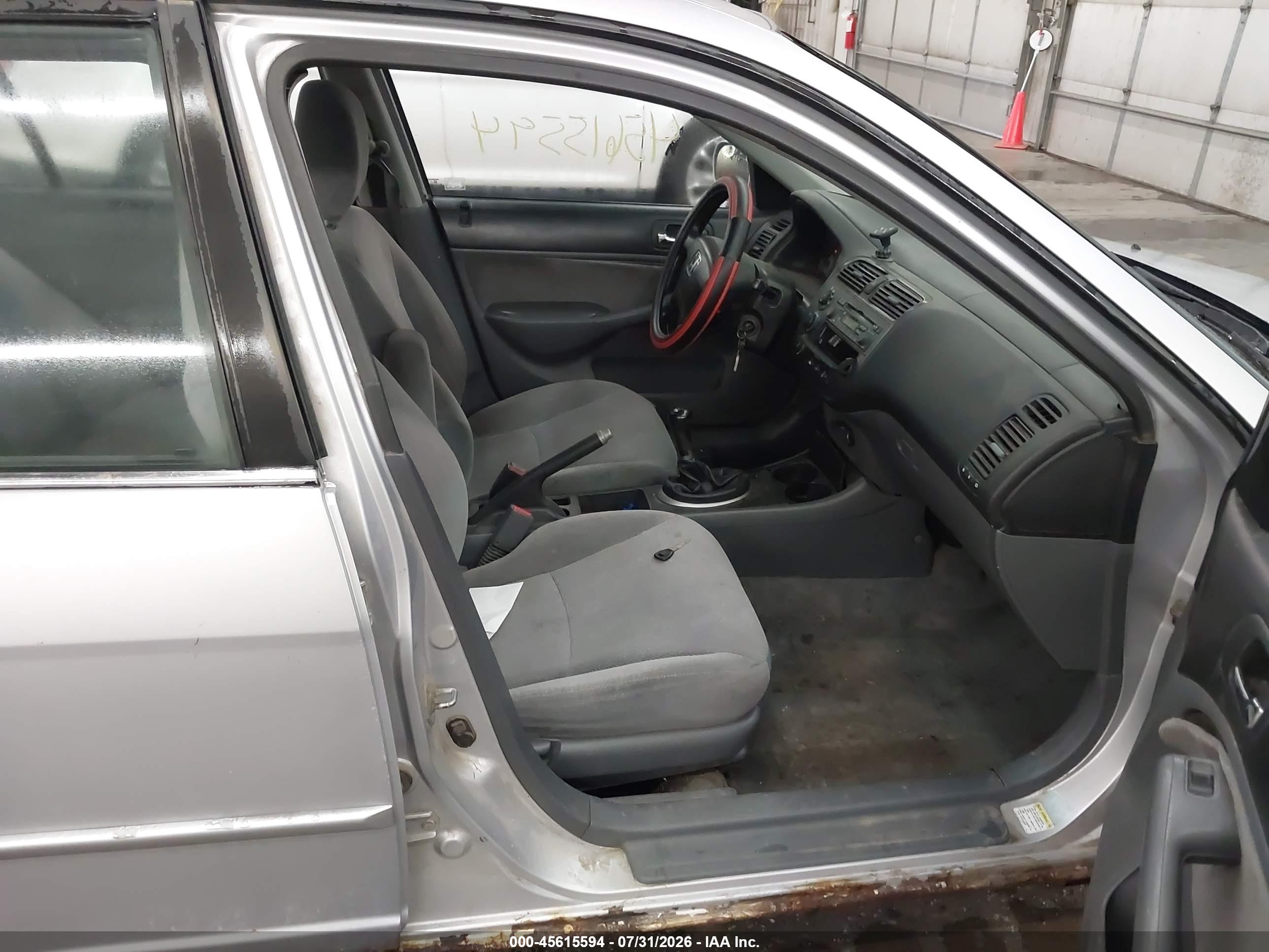 2002 Honda Civic Ex Silver vin: 1HGES25812L035949
