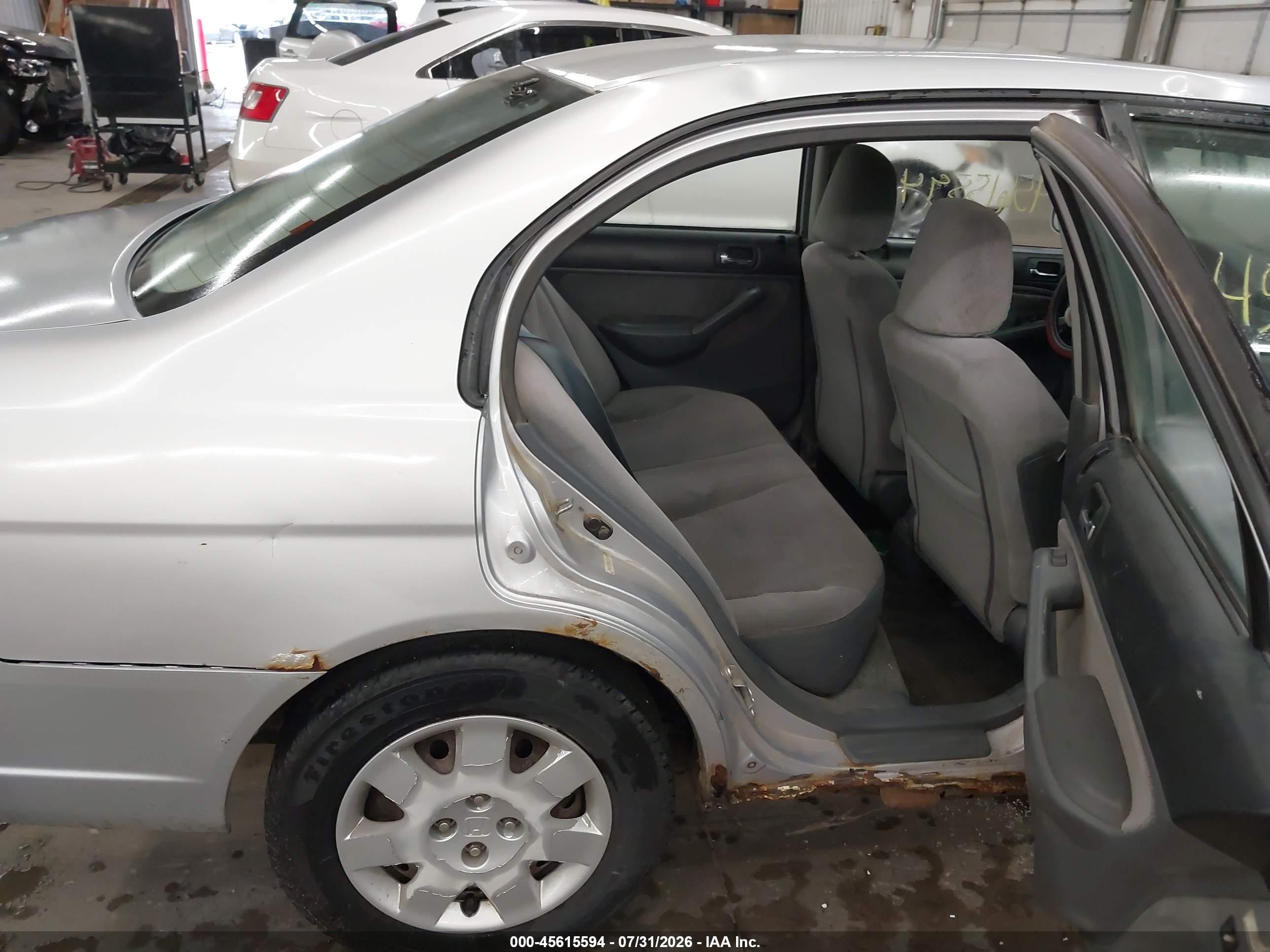 2002 Honda Civic Ex Silver vin: 1HGES25812L035949