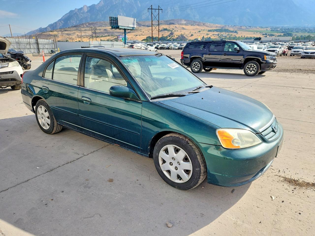 2002 Honda Civic Ex Green vin: 1HGES25812L038480