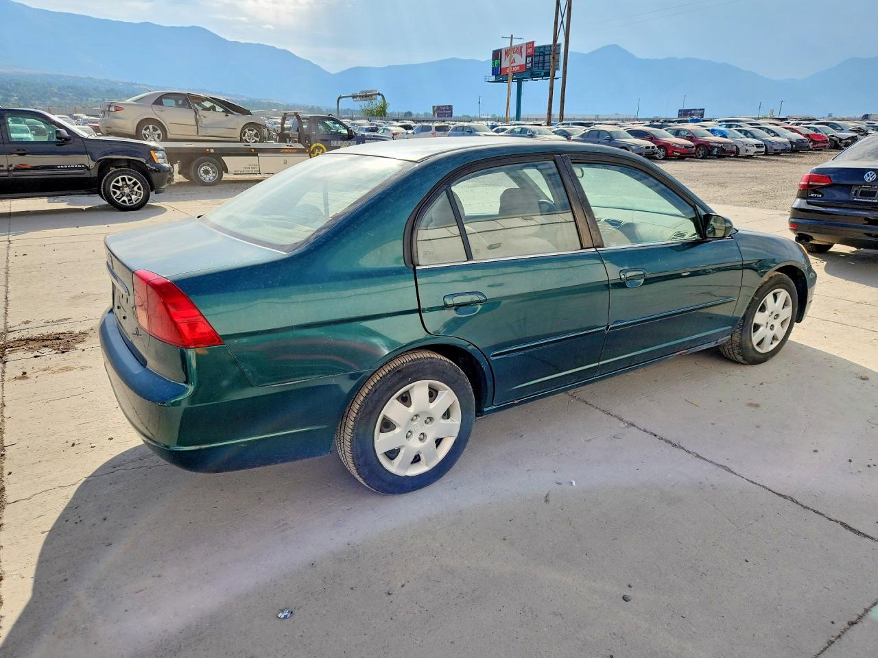 2002 Honda Civic Ex Green vin: 1HGES25812L038480