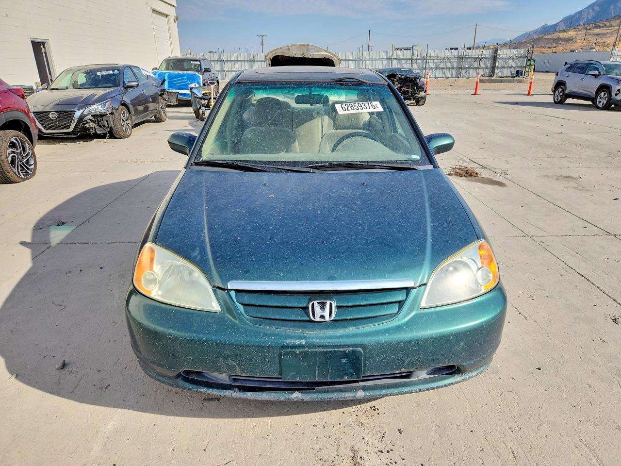 2002 Honda Civic Ex Green vin: 1HGES25812L038480