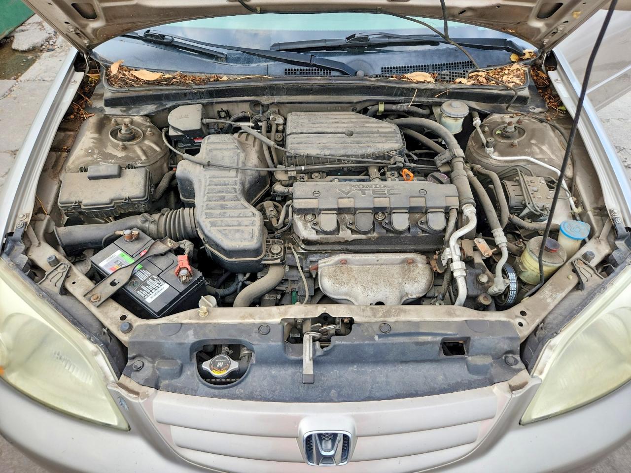 2001 Honda Civic Ex Бежевый vin: 1HGES26701L051998