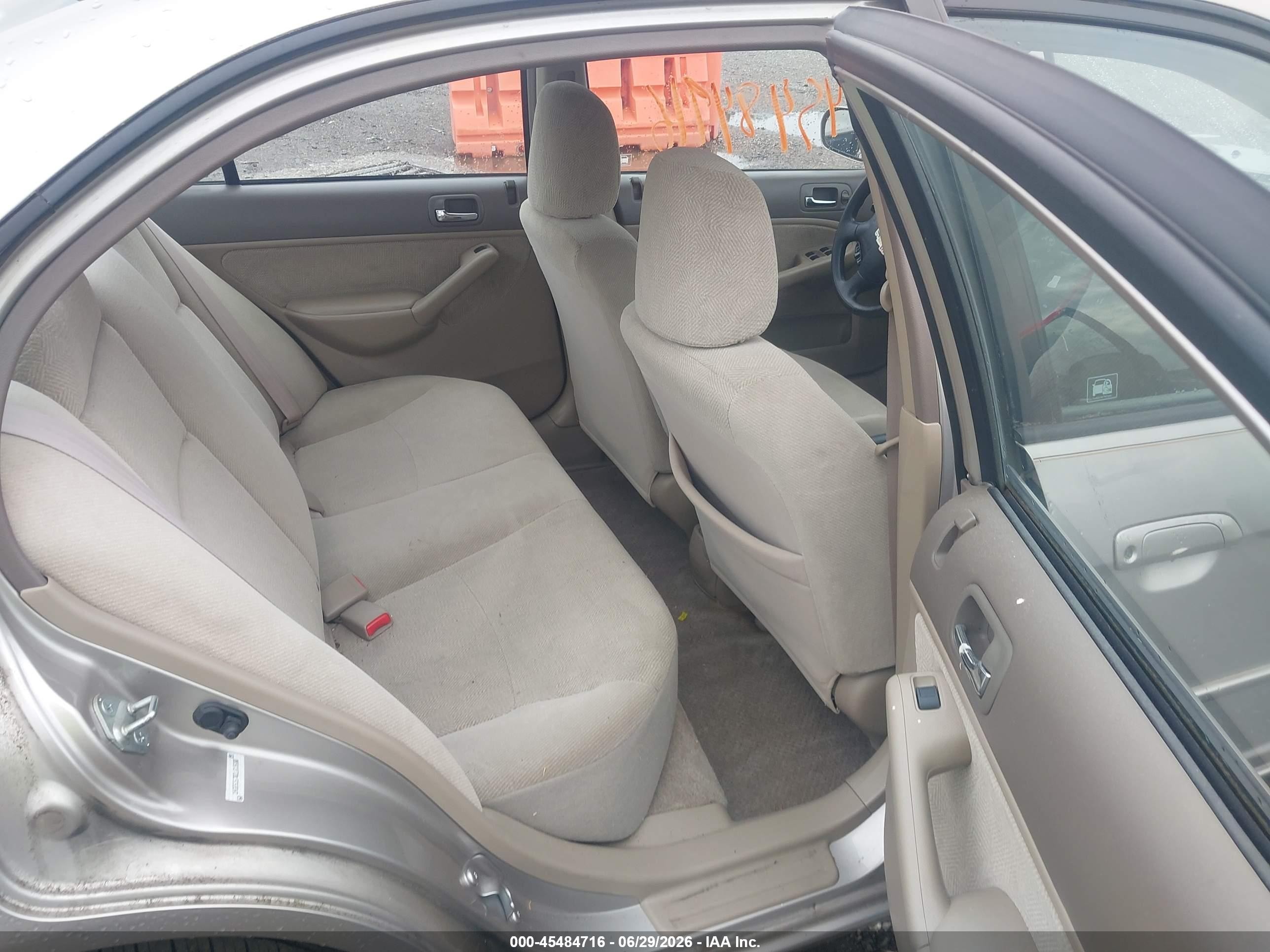 2002 Honda Civic Ex Tan vin: 1HGES26702L018680