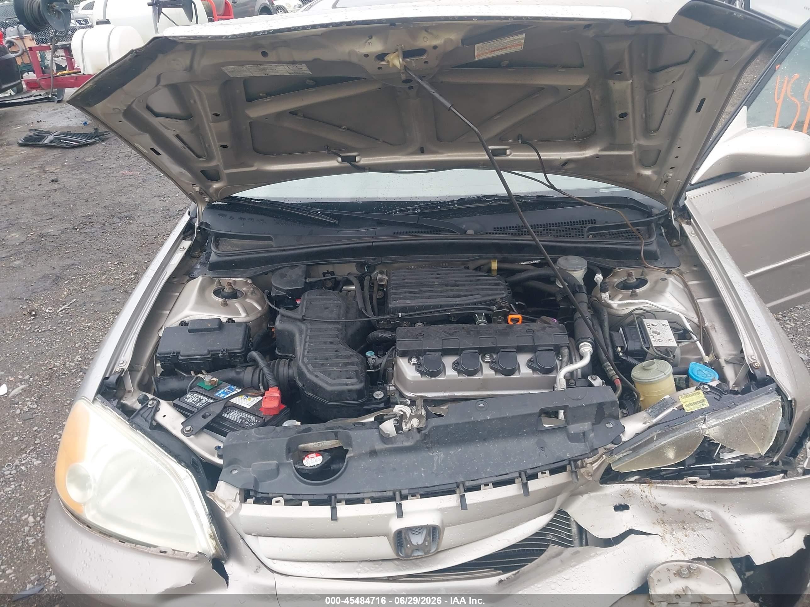 2002 Honda Civic Ex Tan vin: 1HGES26702L018680