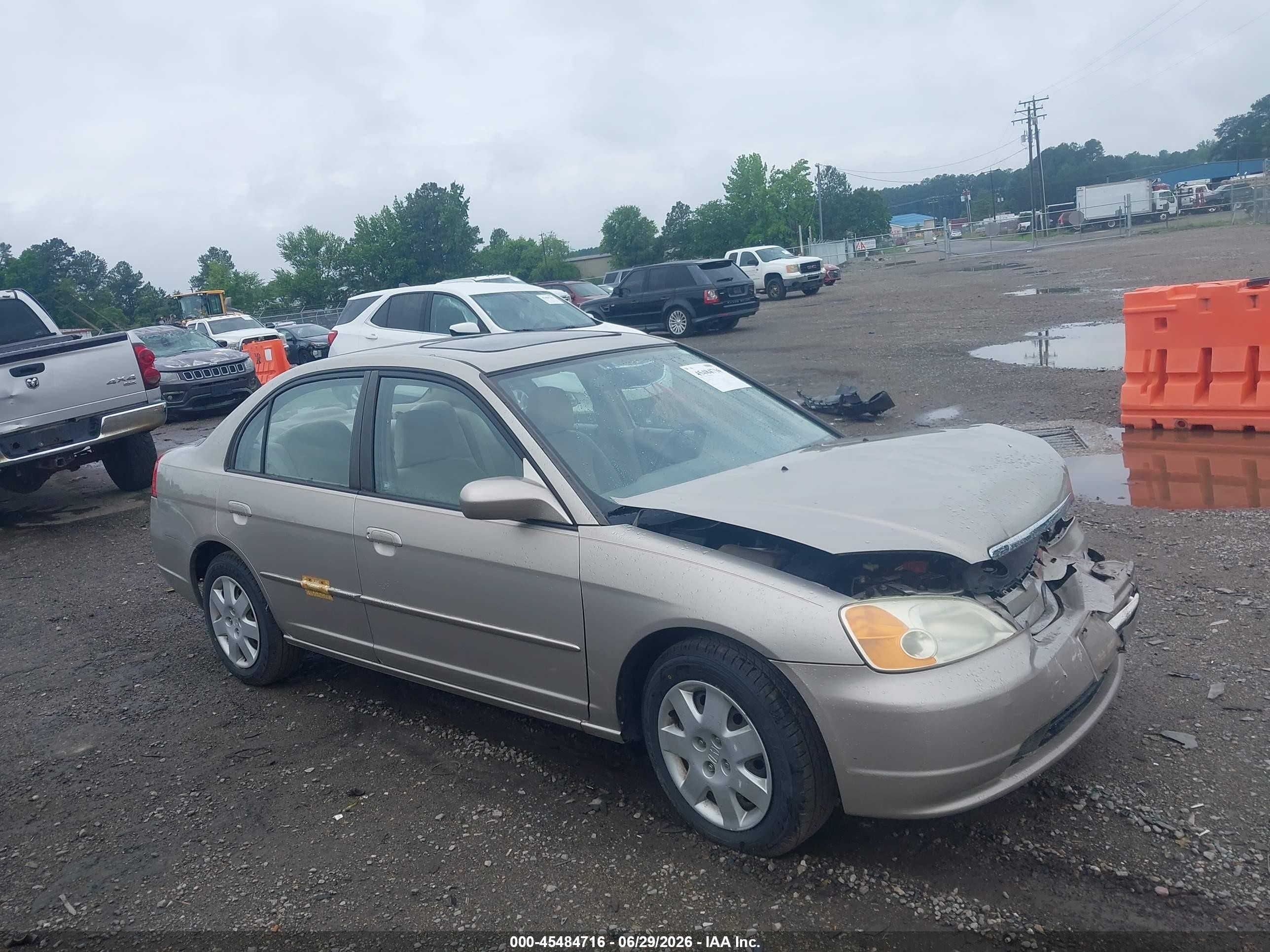 2002 Honda Civic Ex Tan vin: 1HGES26702L018680