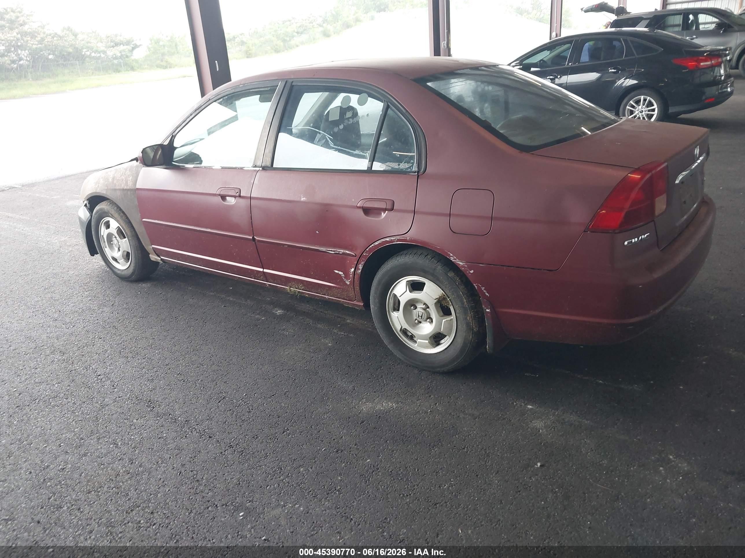 2002 Honda Civic Ex Бордовый vin: 1HGES26702L040243