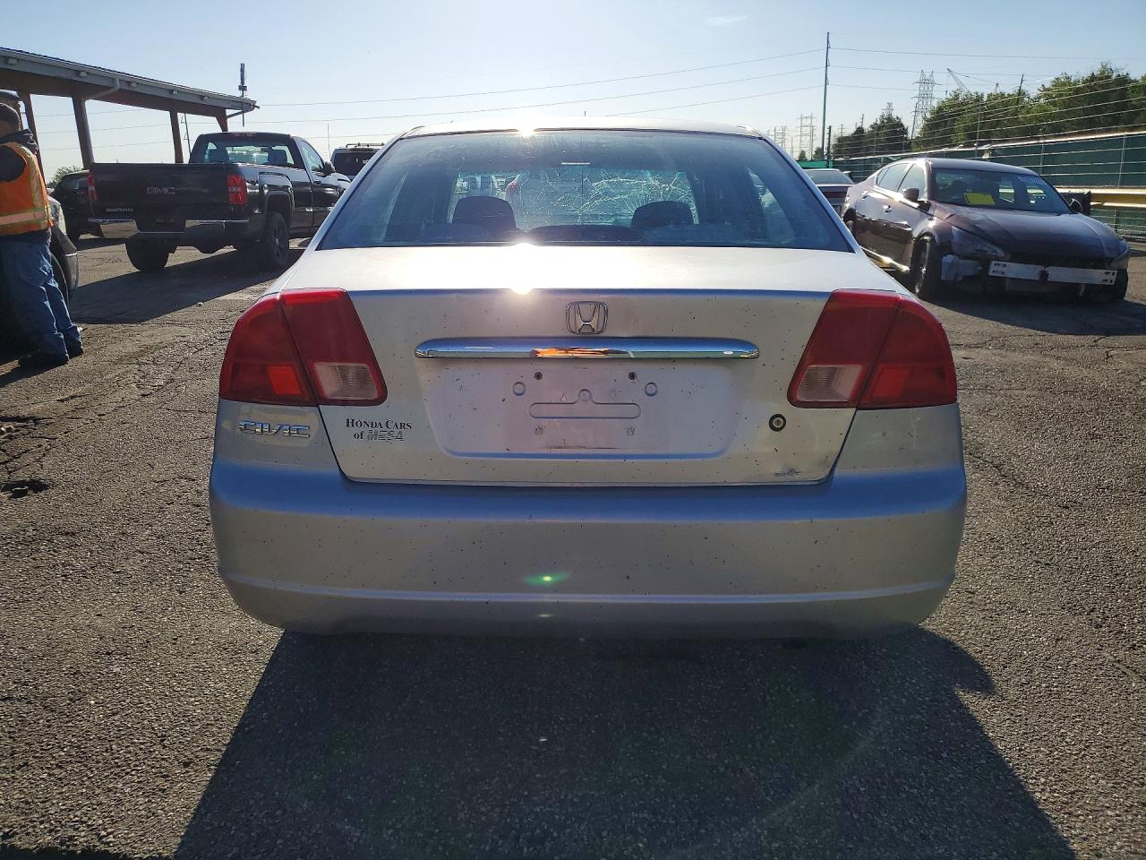 2002 Honda Civic Ex Silver vin: 1HGES26702L058886