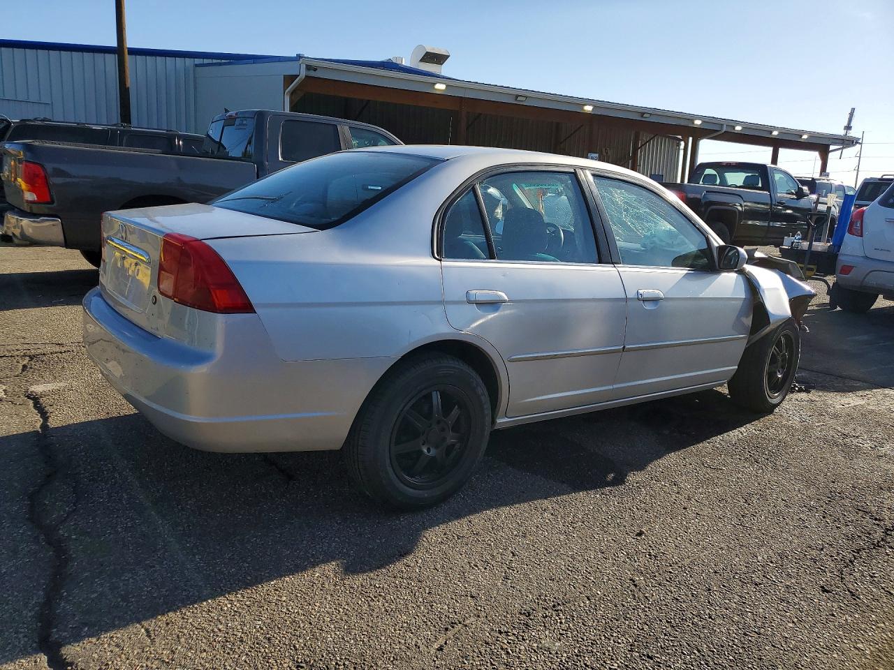 2002 Honda Civic Ex Silver vin: 1HGES26702L058886