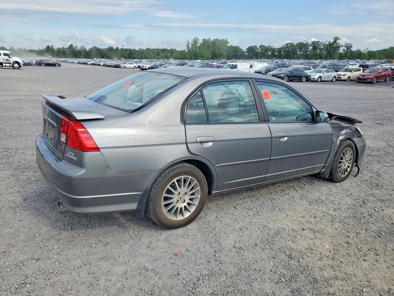 2005 Honda Civic Серый vin: 1HGES26705L009529