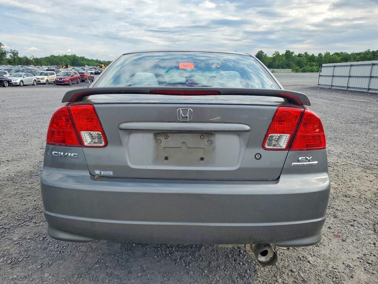 2005 Honda Civic Серый vin: 1HGES26705L009529
