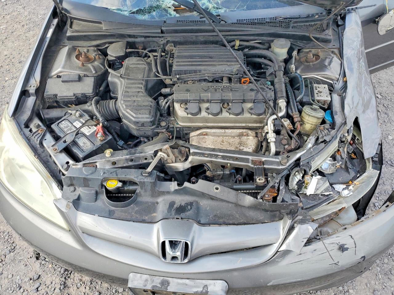 2005 Honda Civic Серый vin: 1HGES26705L009529