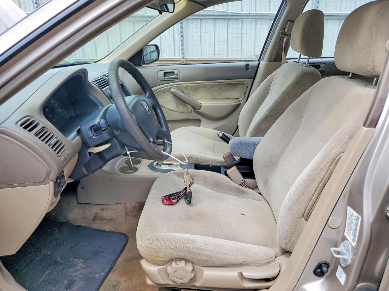 2001 Honda Civic Ex Tan vin: 1HGES26711L014006
