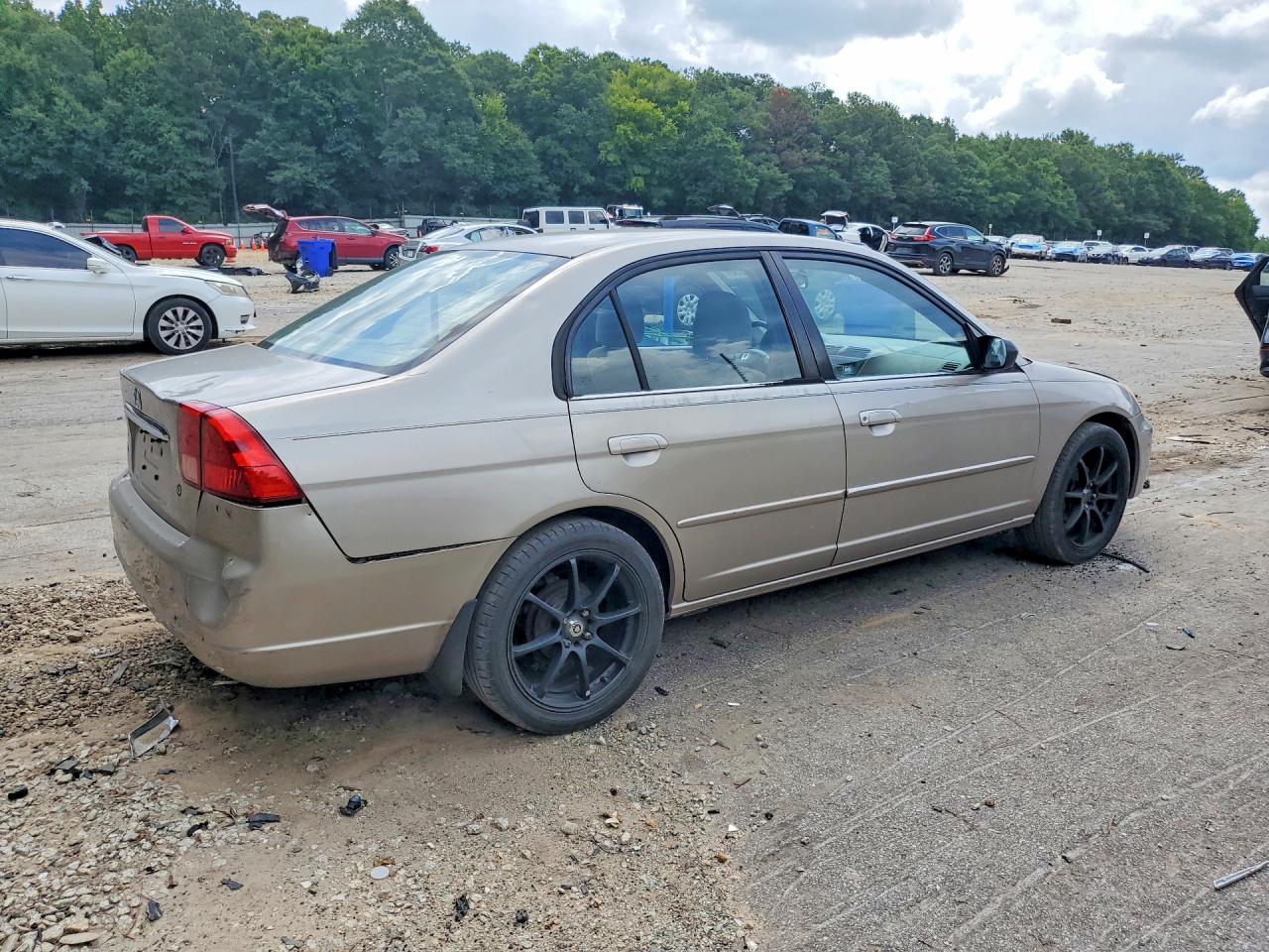 2001 Honda Civic Ex Tan vin: 1HGES26711L014006