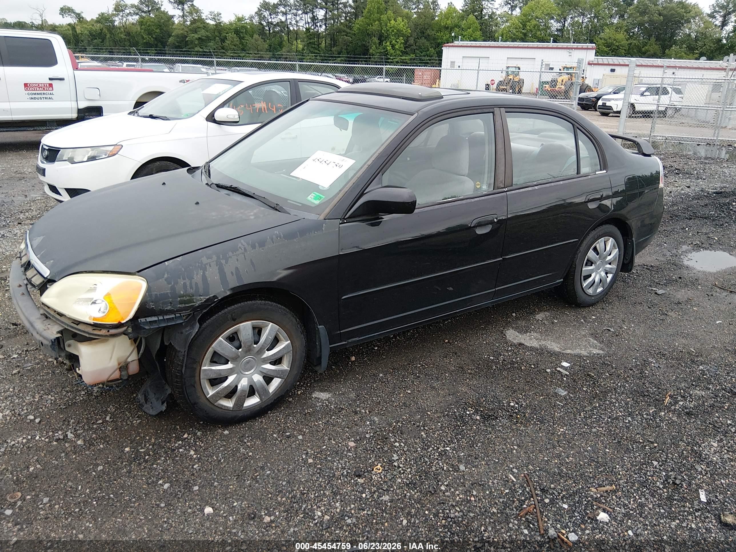 2002 Honda Civic Ex Черный vin: 1HGES26712L063210