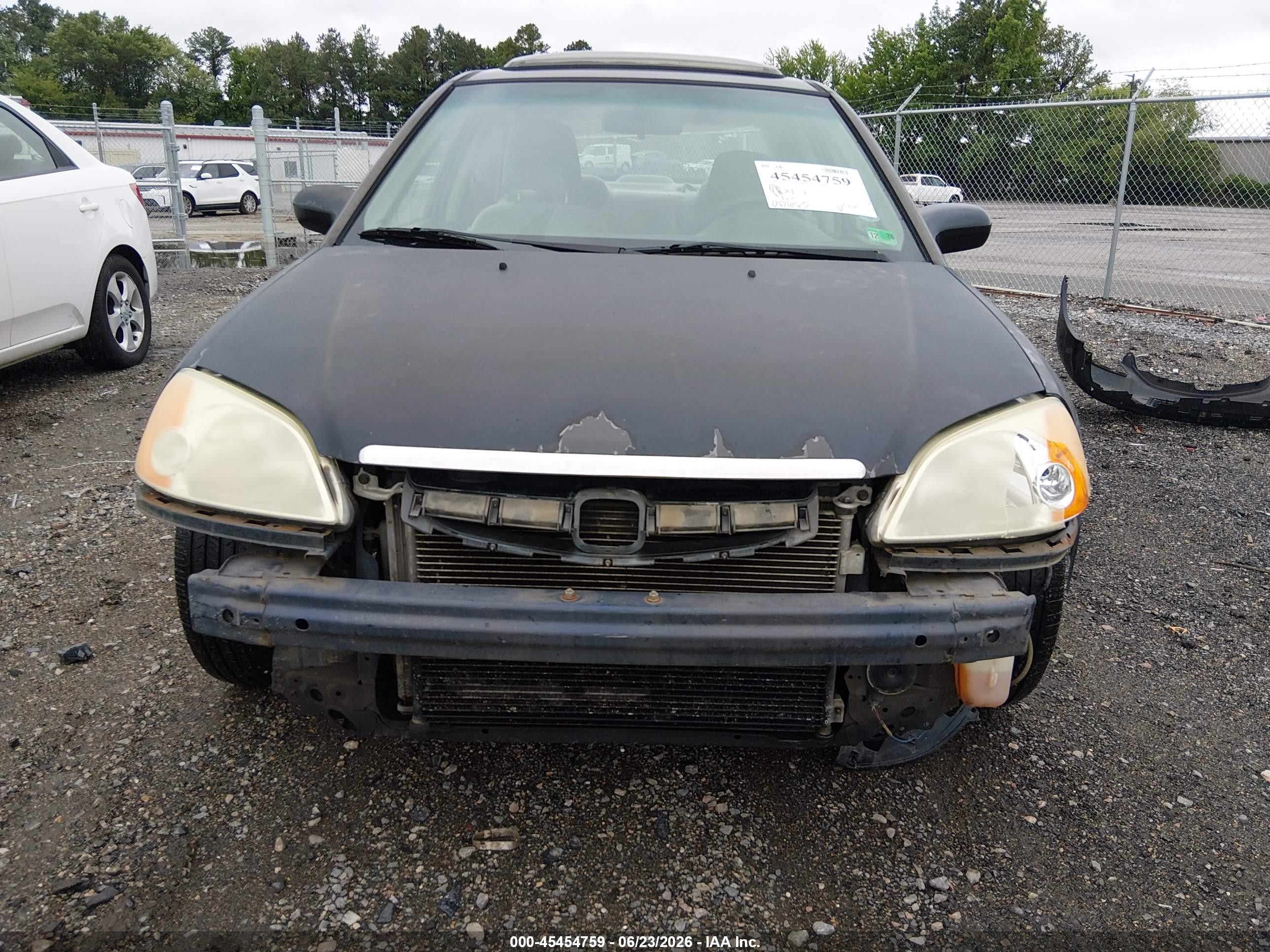 2002 Honda Civic Ex Черный vin: 1HGES26712L063210