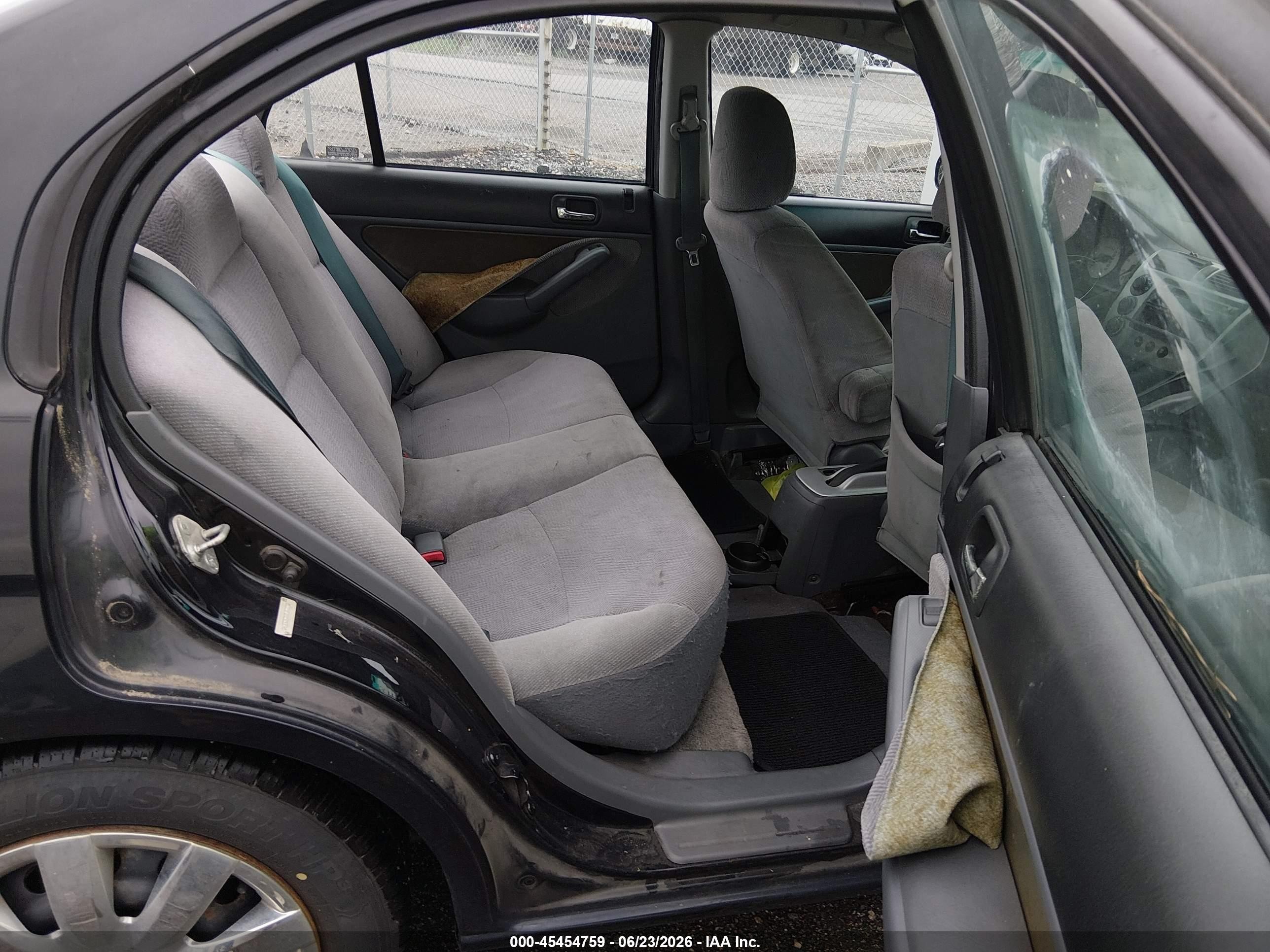 2002 Honda Civic Ex Черный vin: 1HGES26712L063210