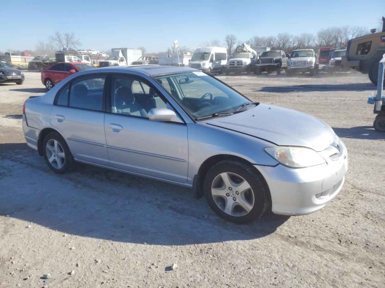 2004 Honda Civic Ex Серый vin: 1HGES26724L011846