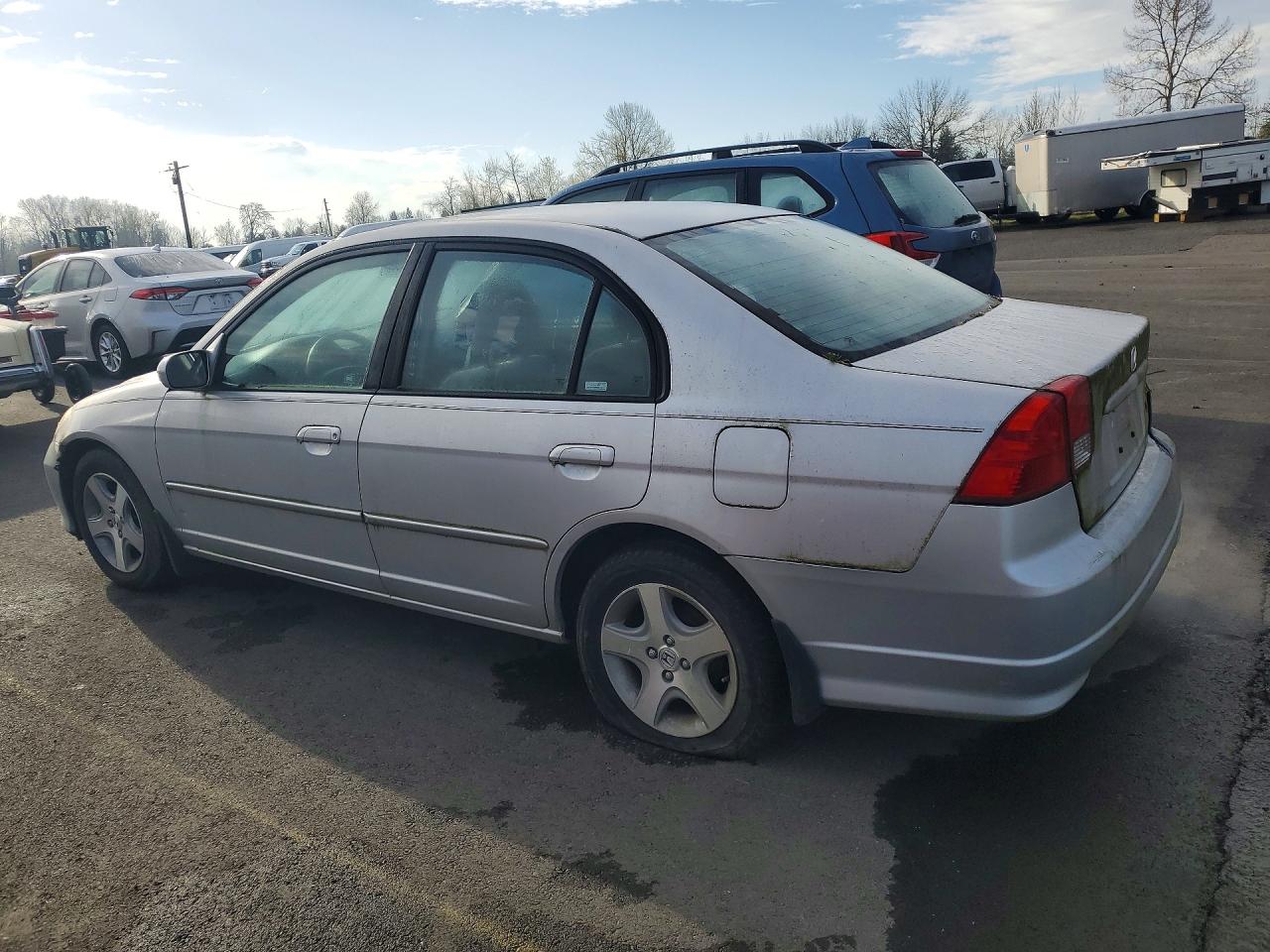 2005 Honda Civic Ex Silver vin: 1HGES26735L012036