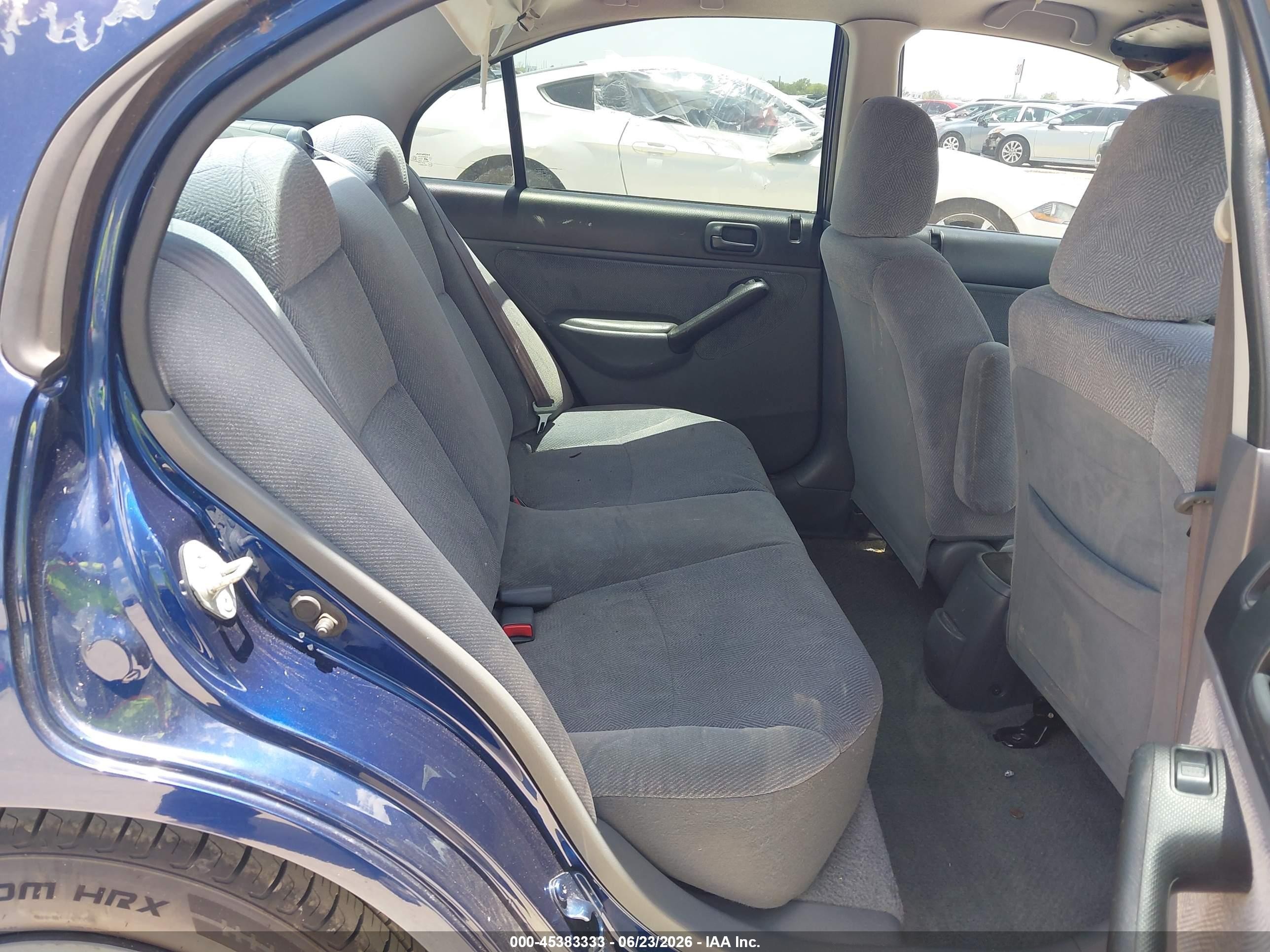 2001 Honda Civic Ex Синий vin: 1HGES26741L020320
