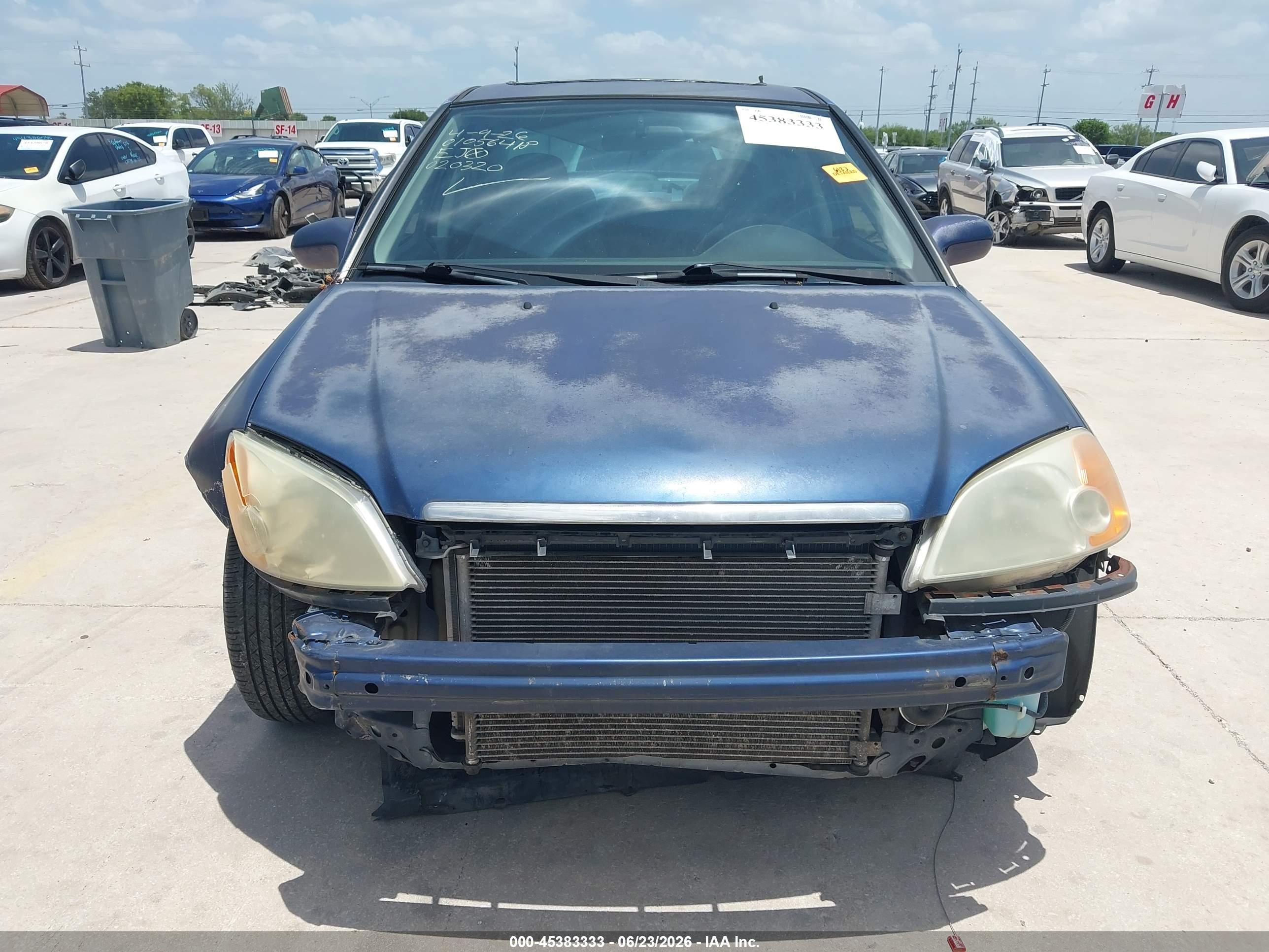 2001 Honda Civic Ex Синий vin: 1HGES26741L020320
