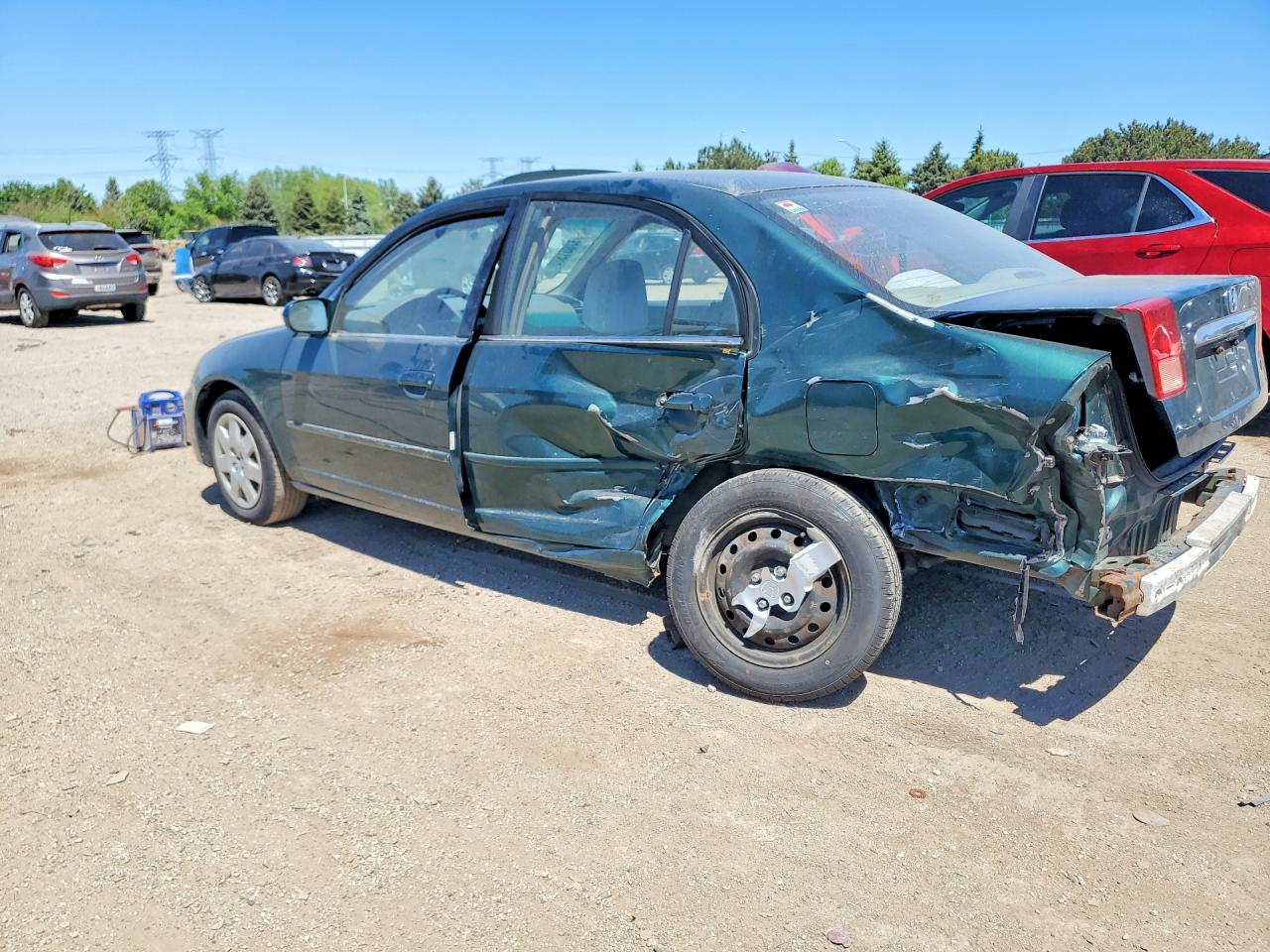 2002 Honda Civic Ex Green vin: 1HGES26742L008265