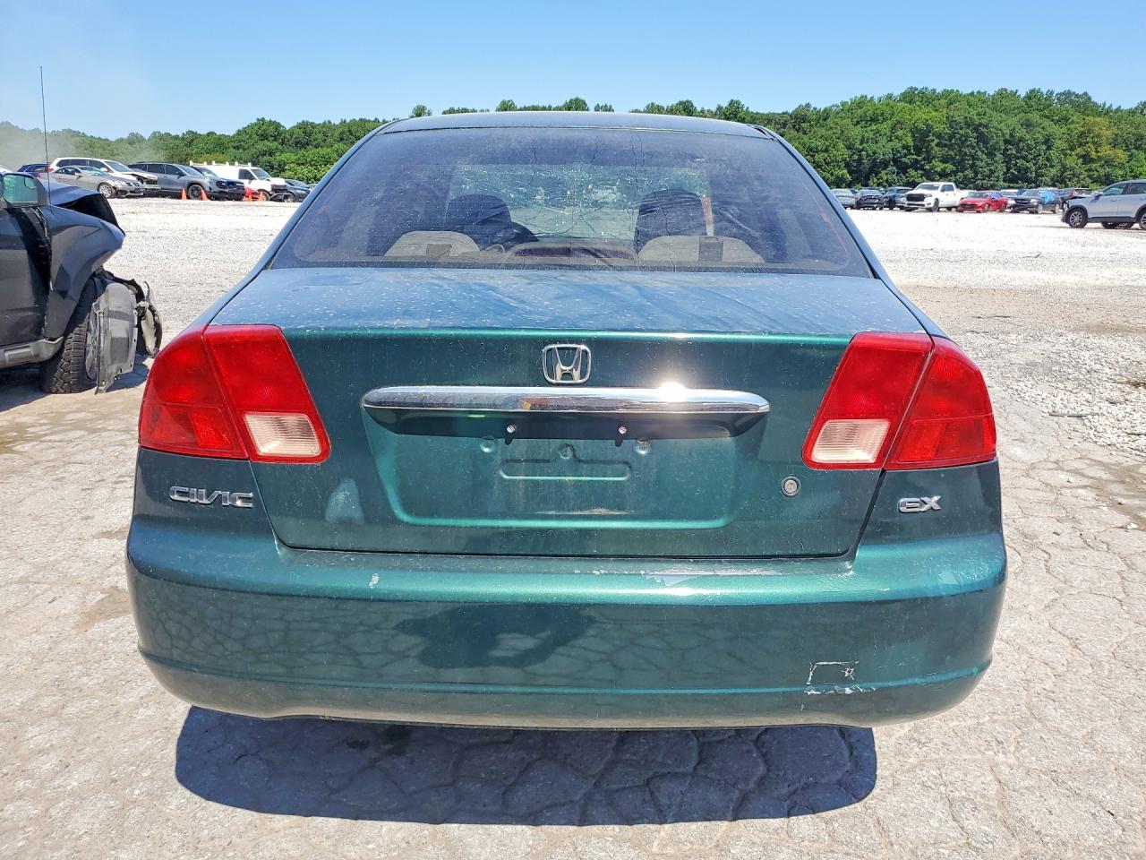 2002 Honda Civic Ex Зеленый vin: 1HGES26742L009741