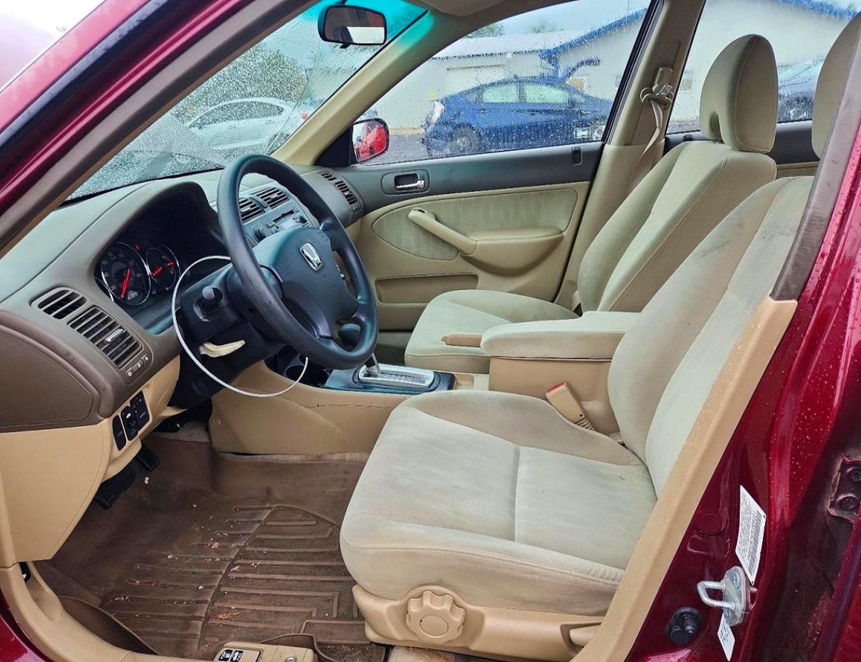 2003 Honda Civic Ex Burgundy vin: 1HGES26743L008221