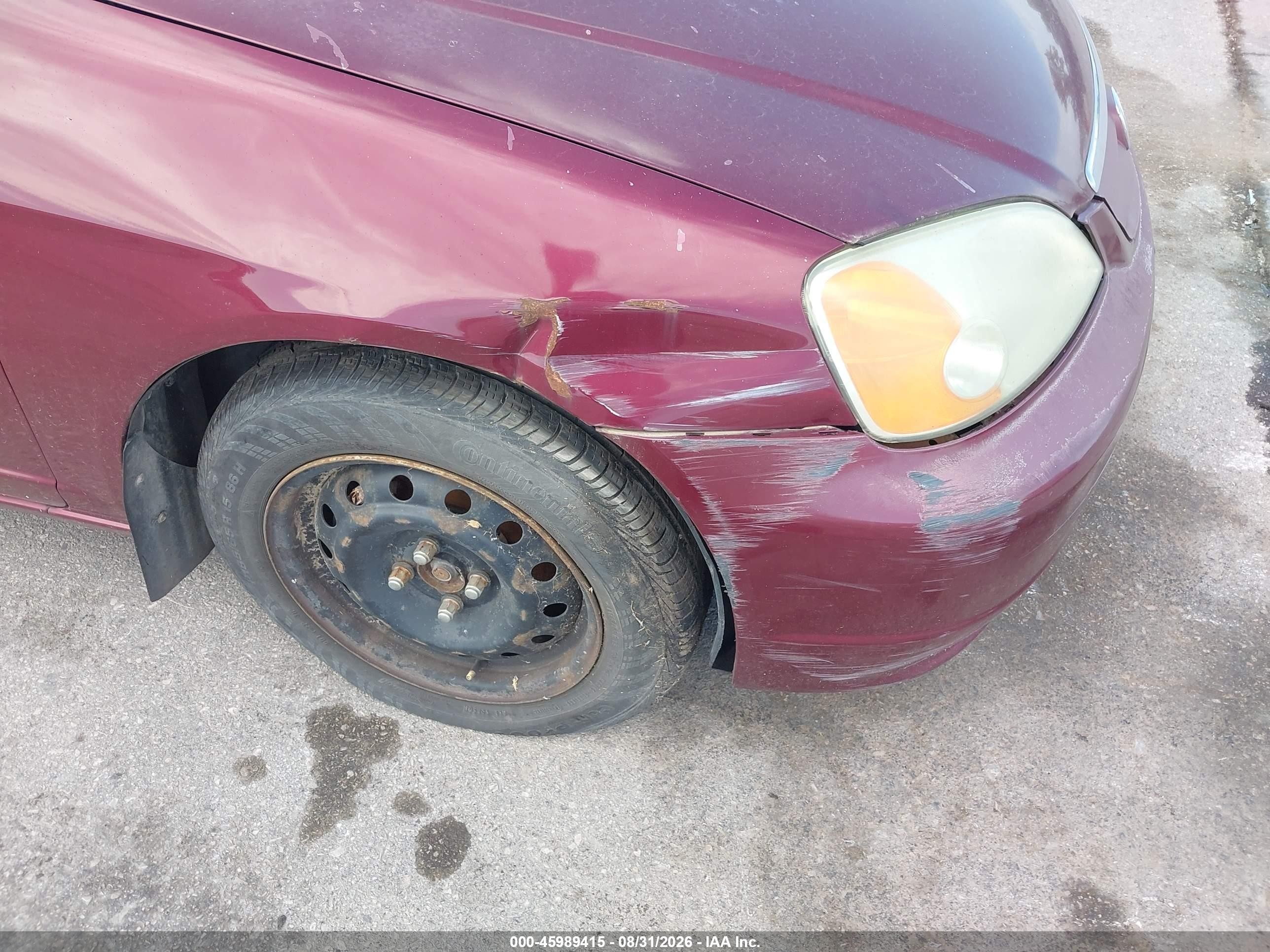 2002 Honda Civic Ex Maroon vin: 1HGES26752L057085