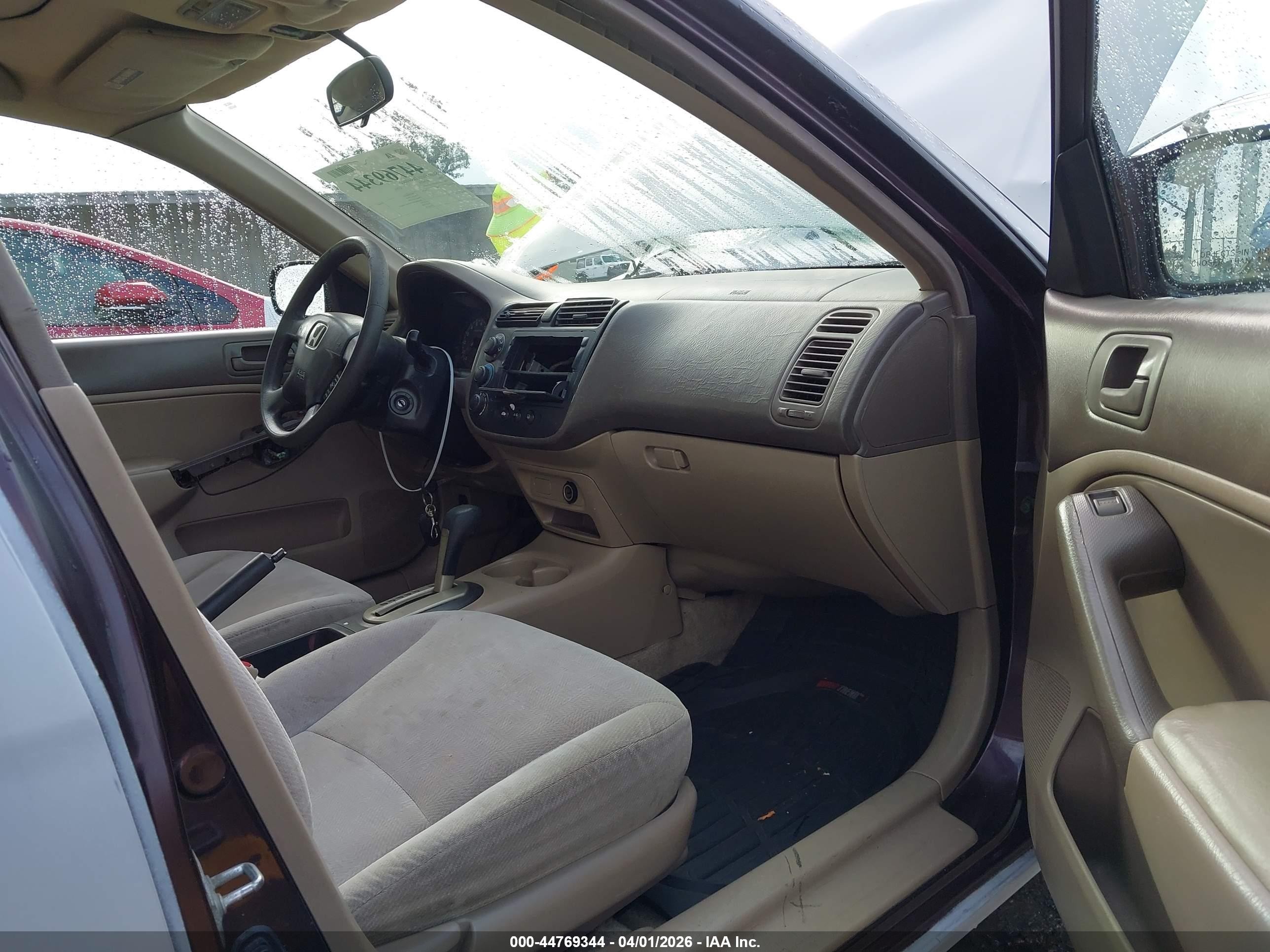 2001 Honda Civic Ex Gray vin: 1HGES26761L031674