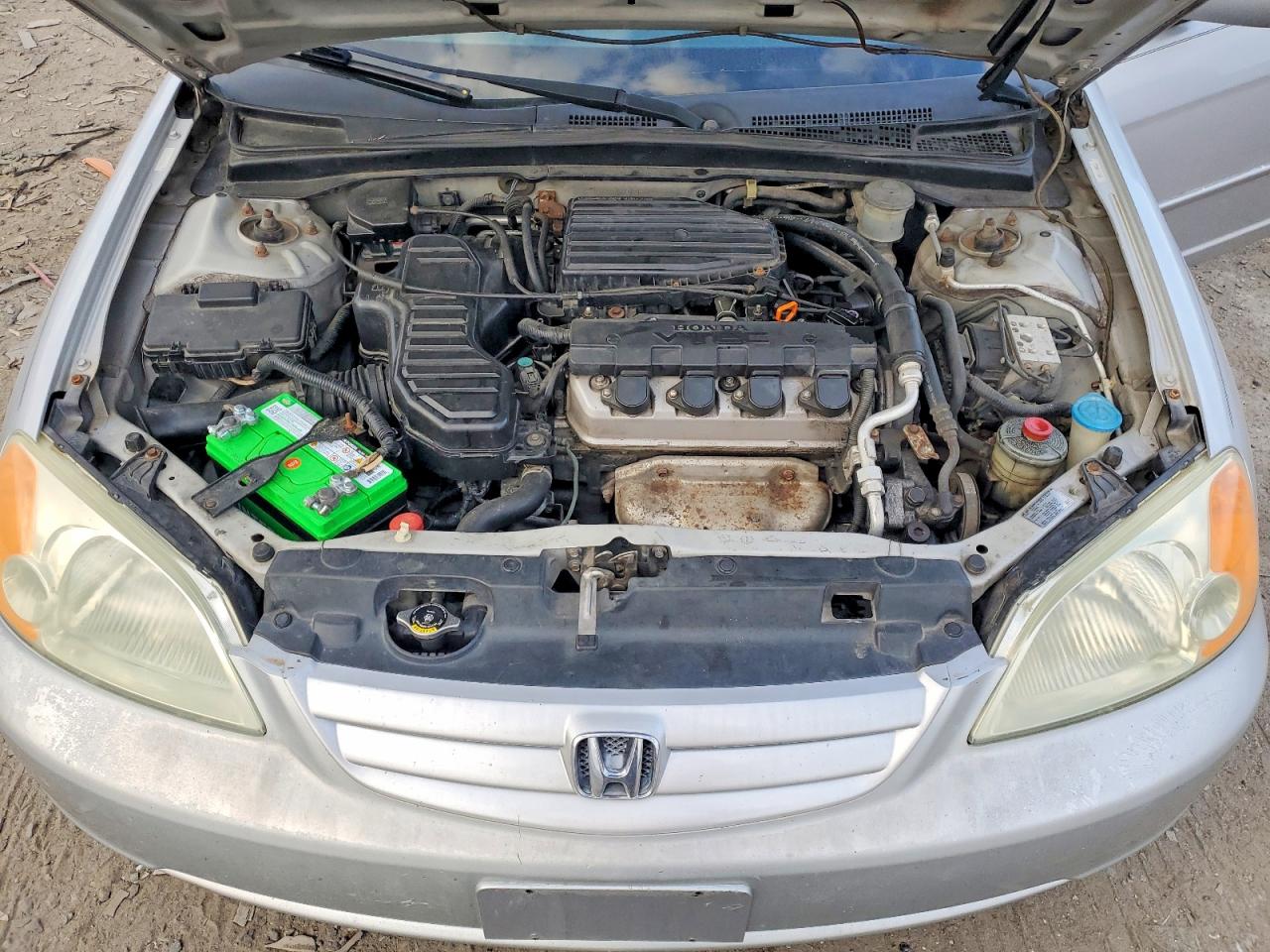 2002 Honda Civic Ex Silver vin: 1HGES26762L008171