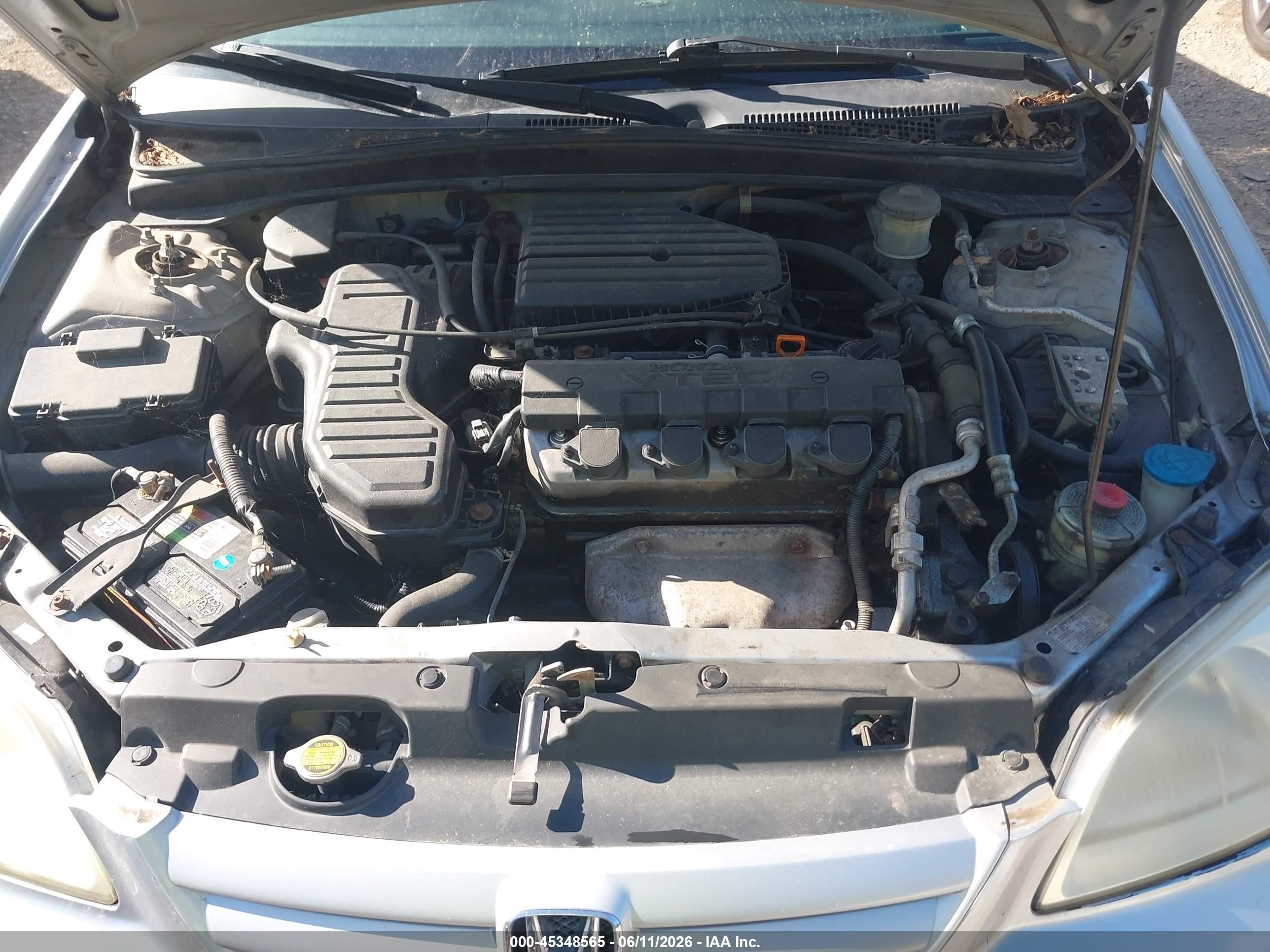 2002 Honda Civic Ex Silver vin: 1HGES26762L052350