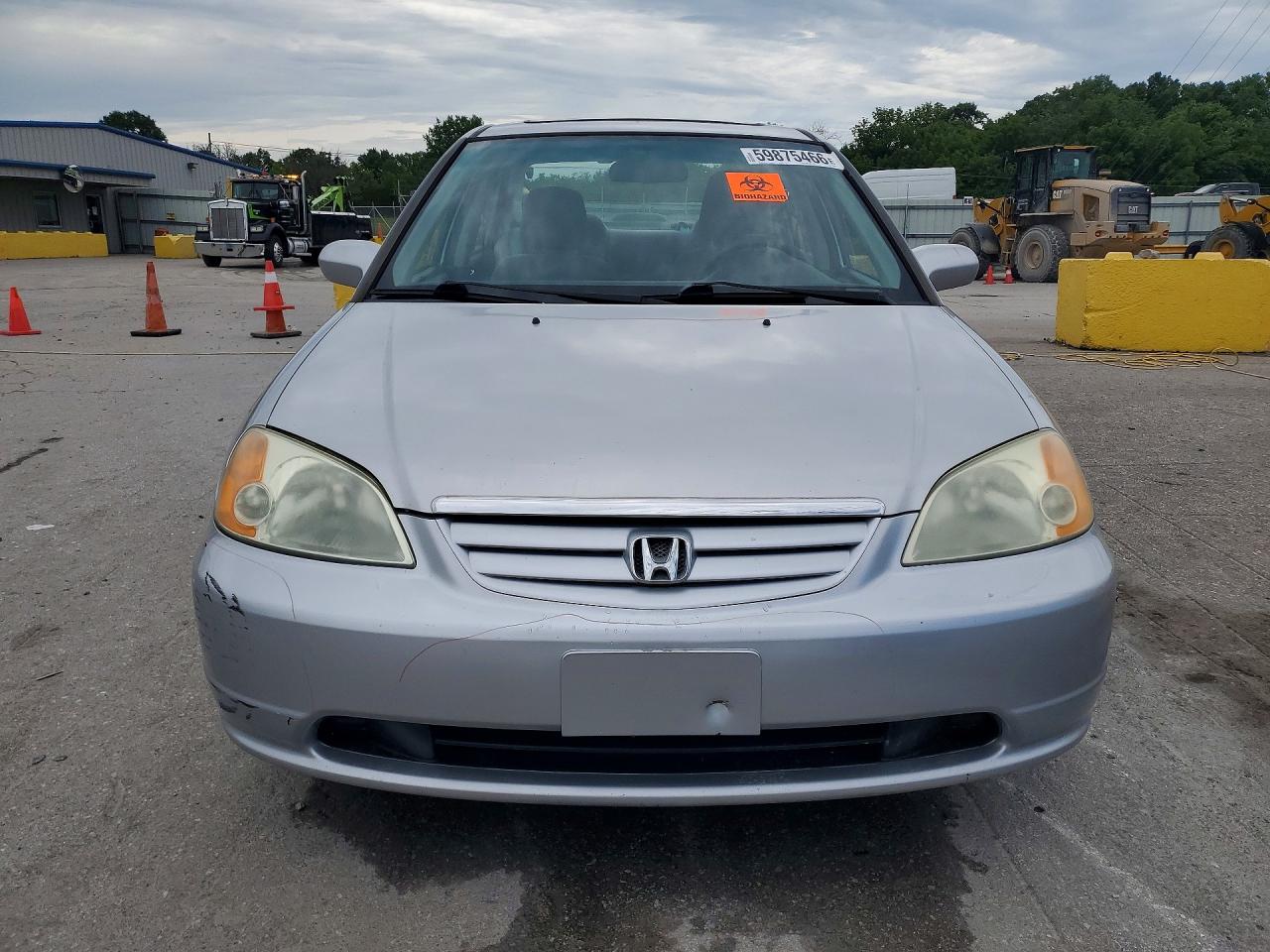 2002 Honda Civic Ex Серебряный vin: 1HGES26762L074381