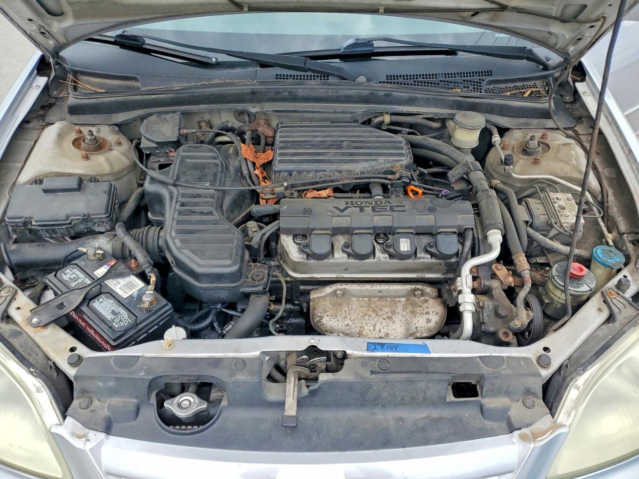 2002 Honda Civic Ex Серебряный vin: 1HGES26762L074381
