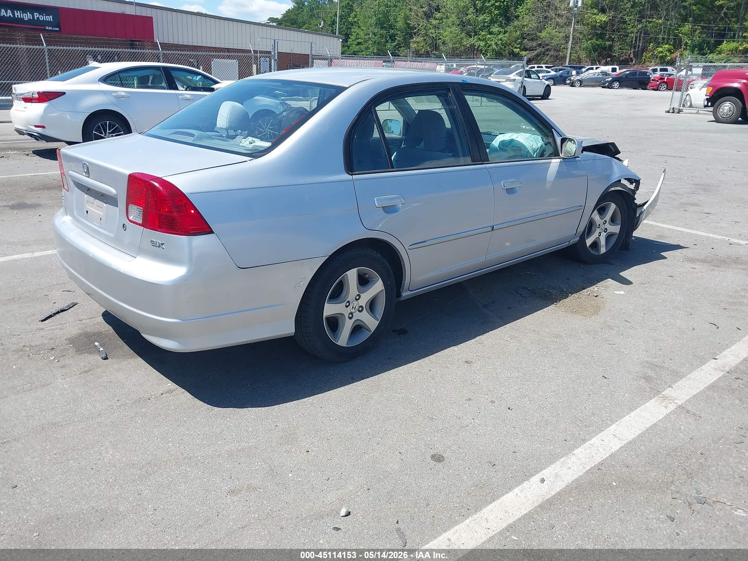 2005 Honda Civic Ex Silver vin: 1HGES26765L016582