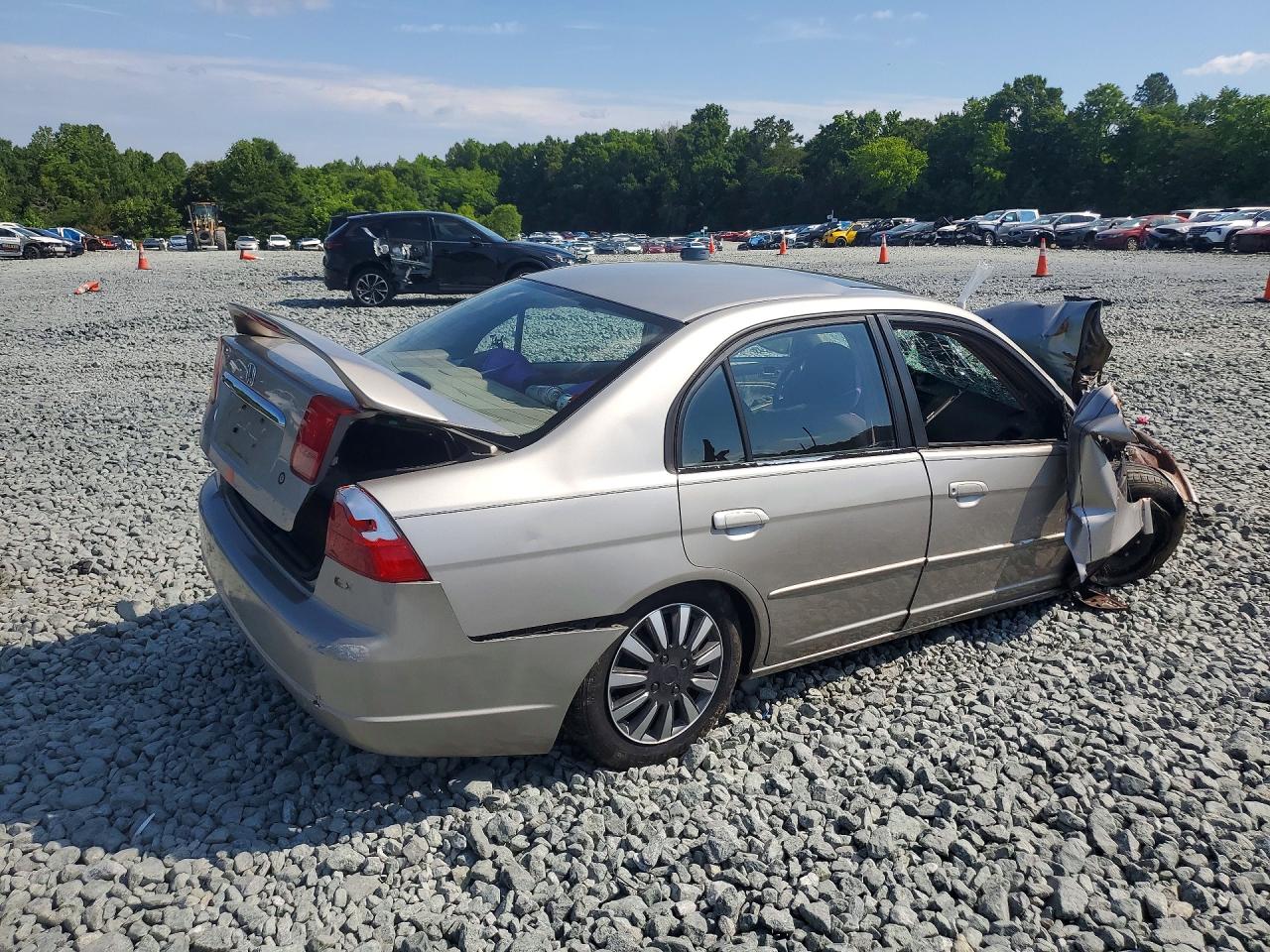 2001 Honda Civic Ex Gray vin: 1HGES26771L033563